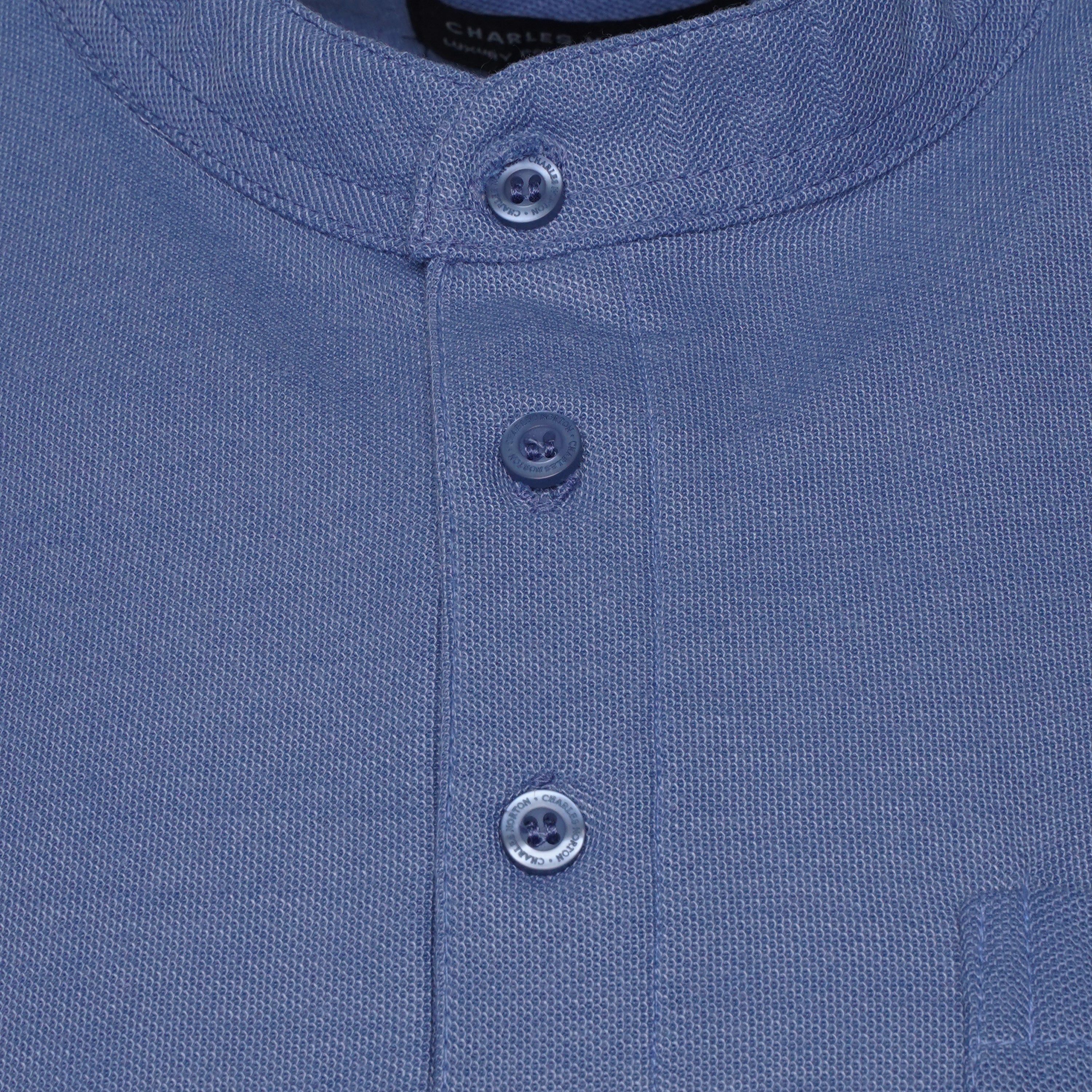 Charles Norton Grandad Collar Polo Shirt