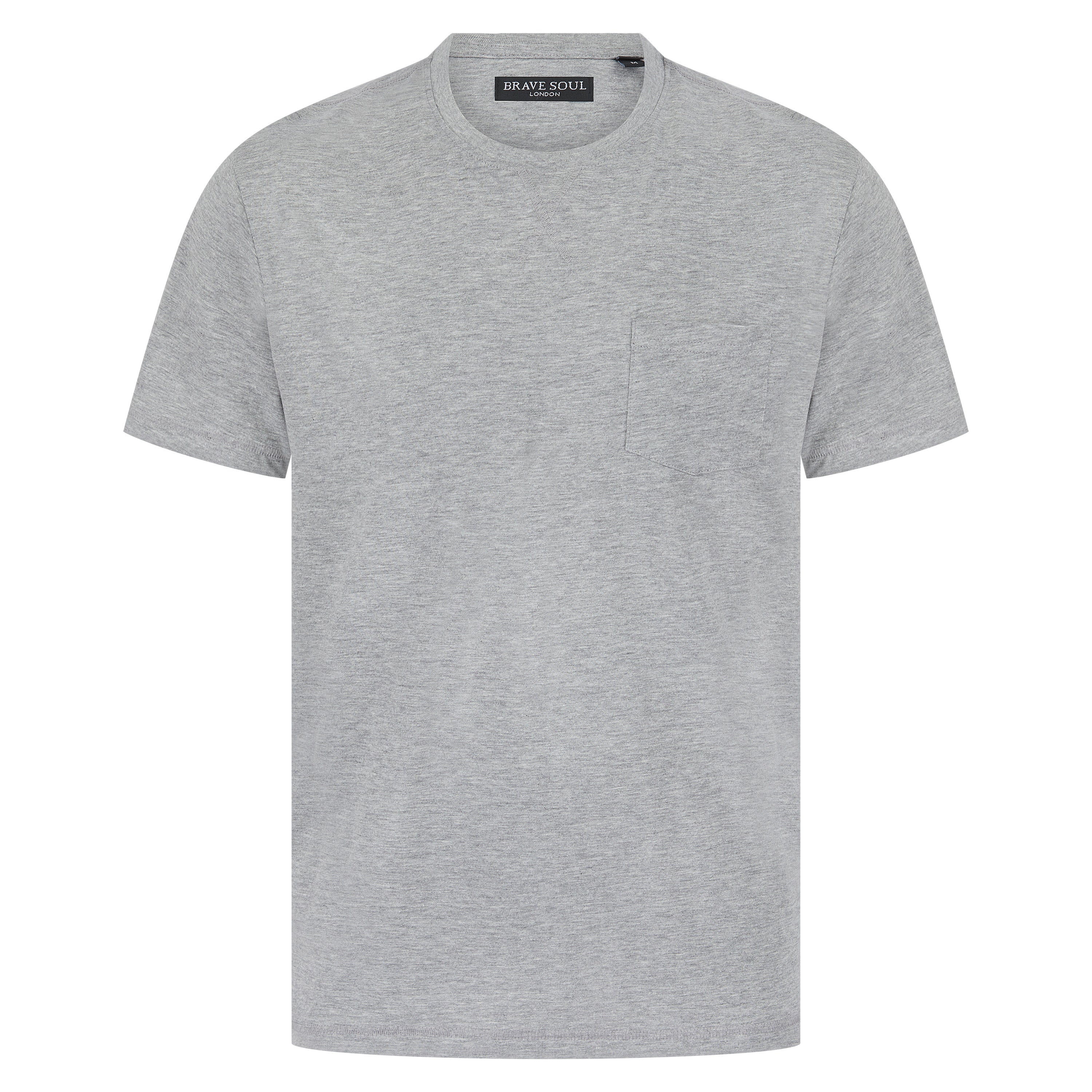 Brave Soul Arkham Crew Neck Pocket T-Shirt