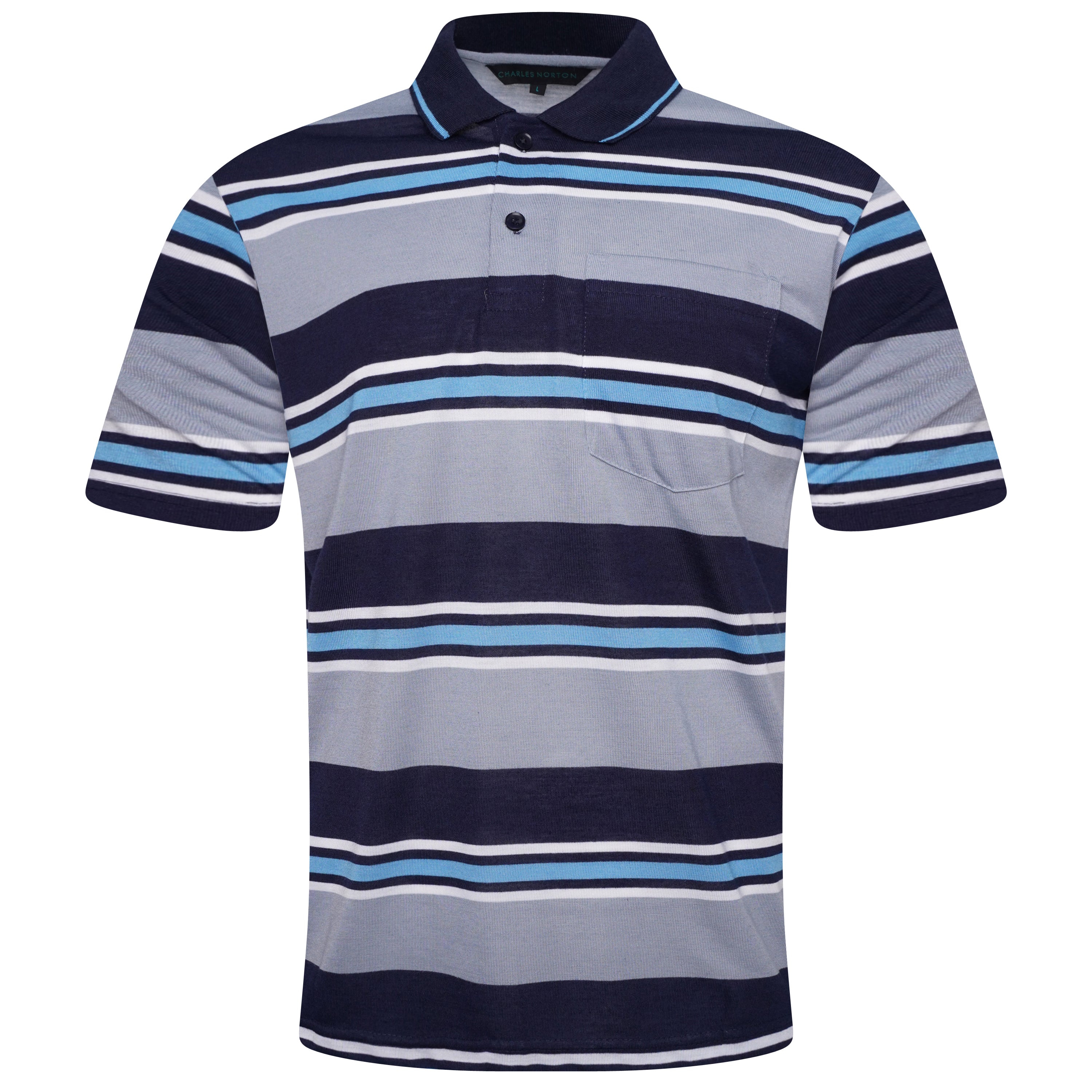 Charles Norton Brenden Striped Polo Shirt