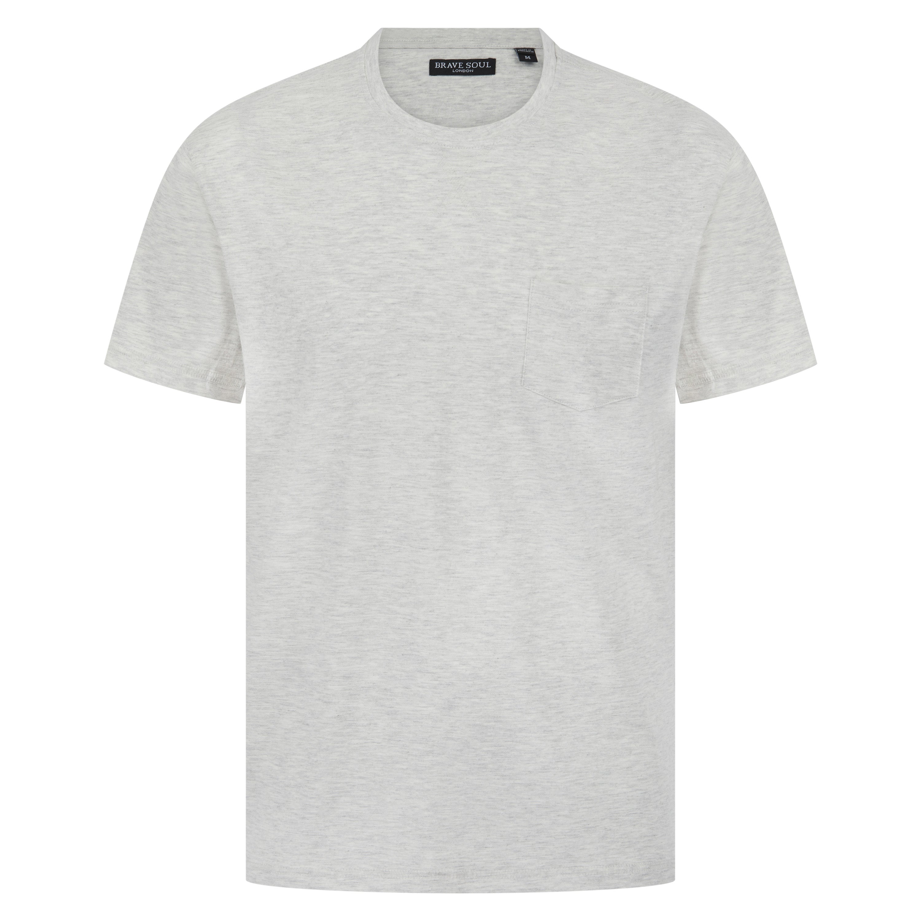 Brave Soul Arkham Crew Neck Pocket T-Shirt