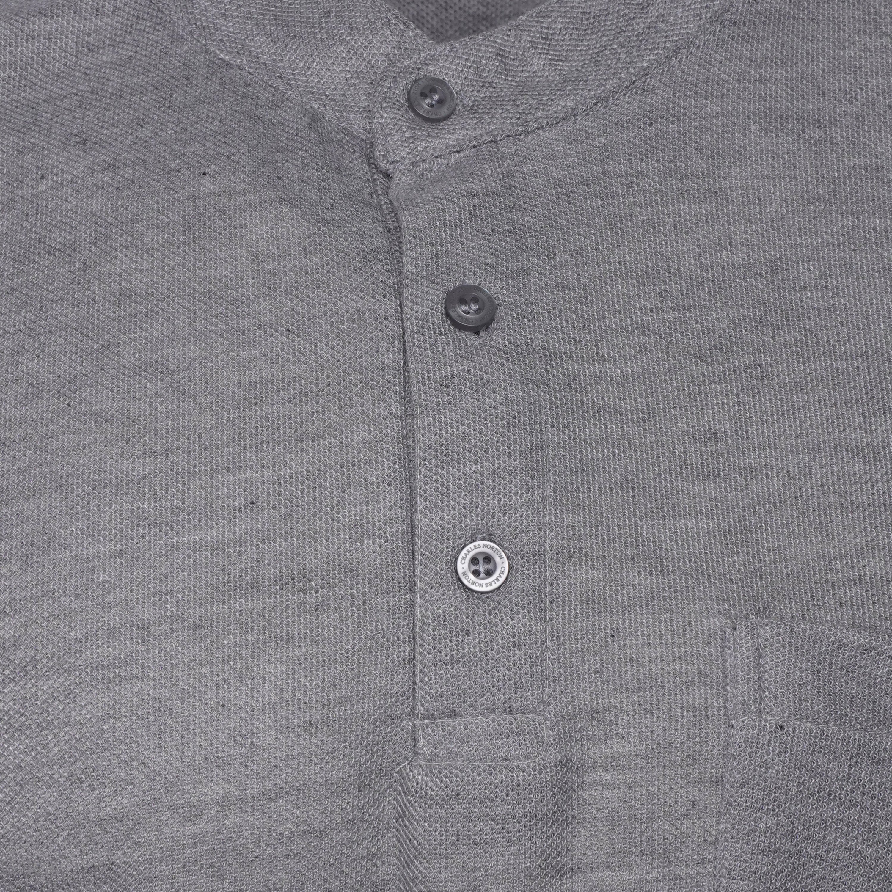 Charles Norton Grandad Collar Polo Shirt