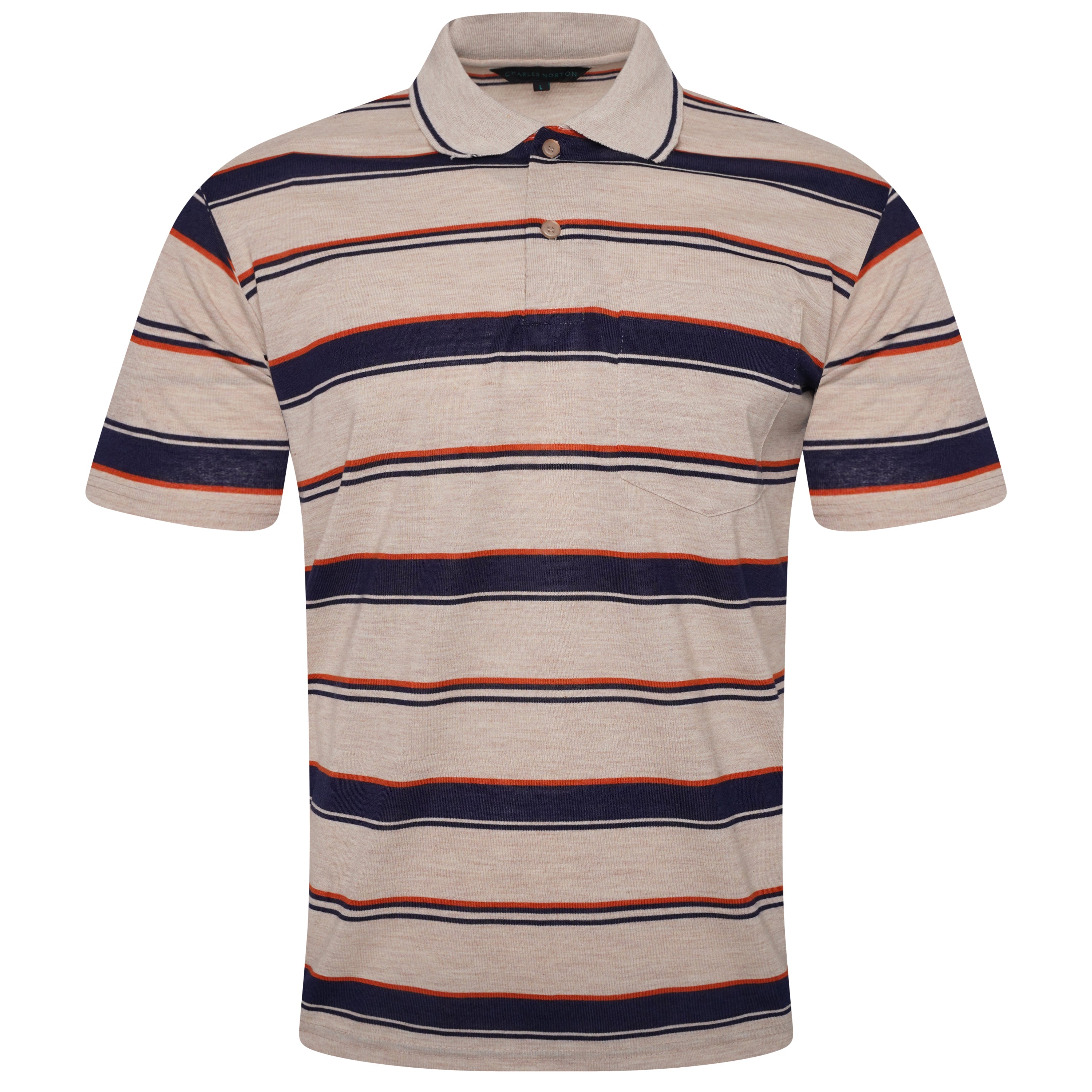 Charles Norton Brenden Striped Polo Shirt