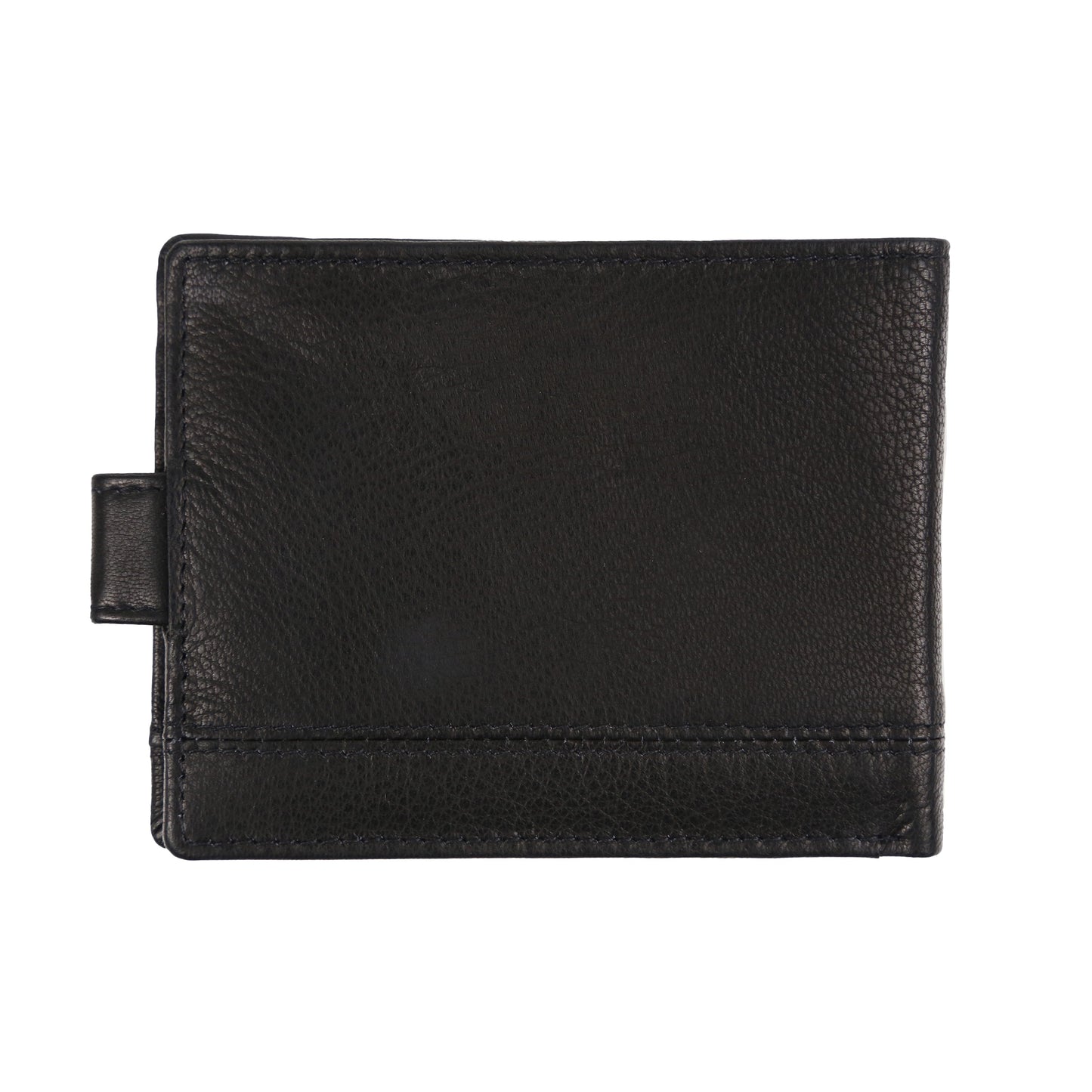 Mens Genuine Leather Wallet RFID Blocking Bifold Coin Pocket Card Holder Black - QHA UK