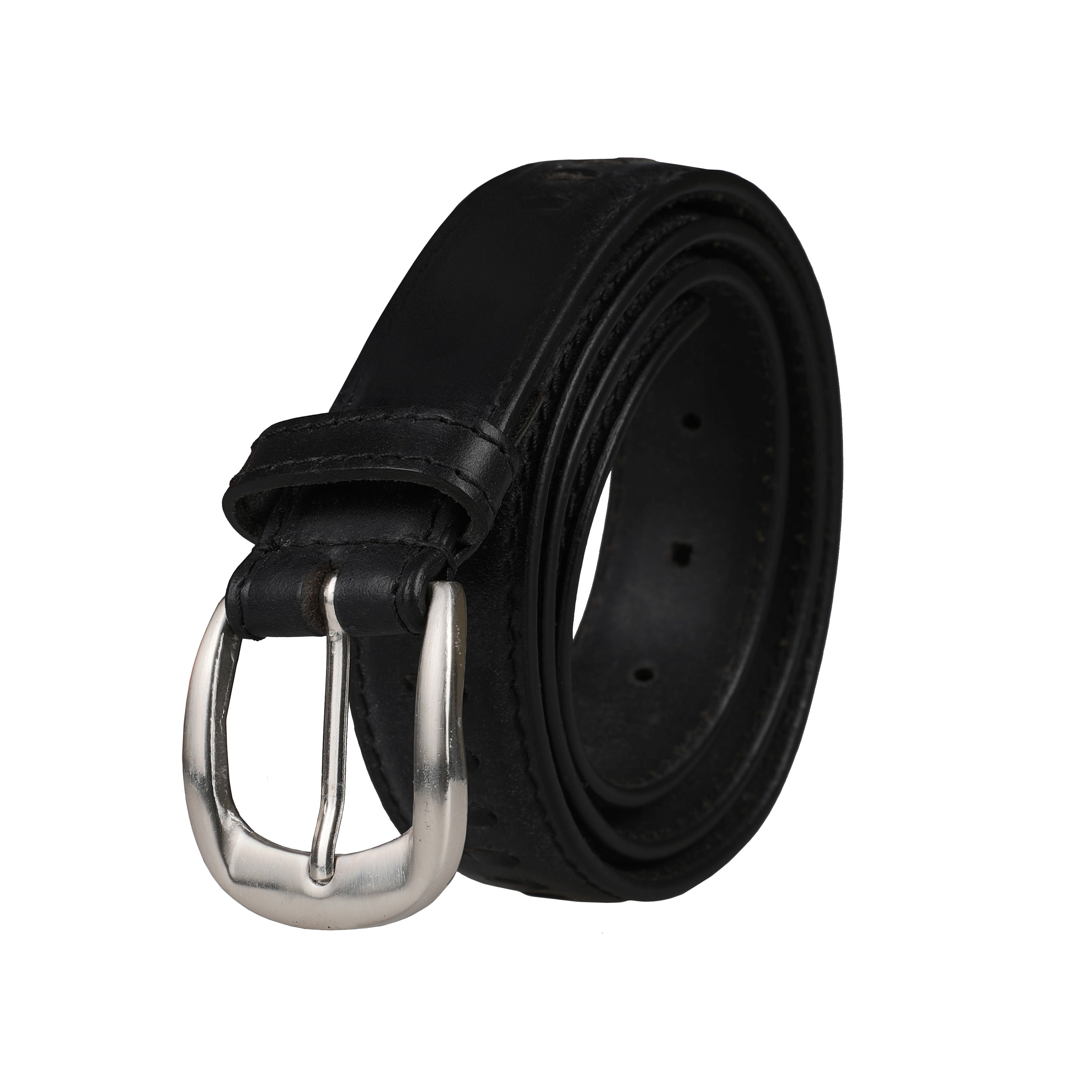 Outback 1.25" Wide Straight Stitch Full Grain Leather Belt