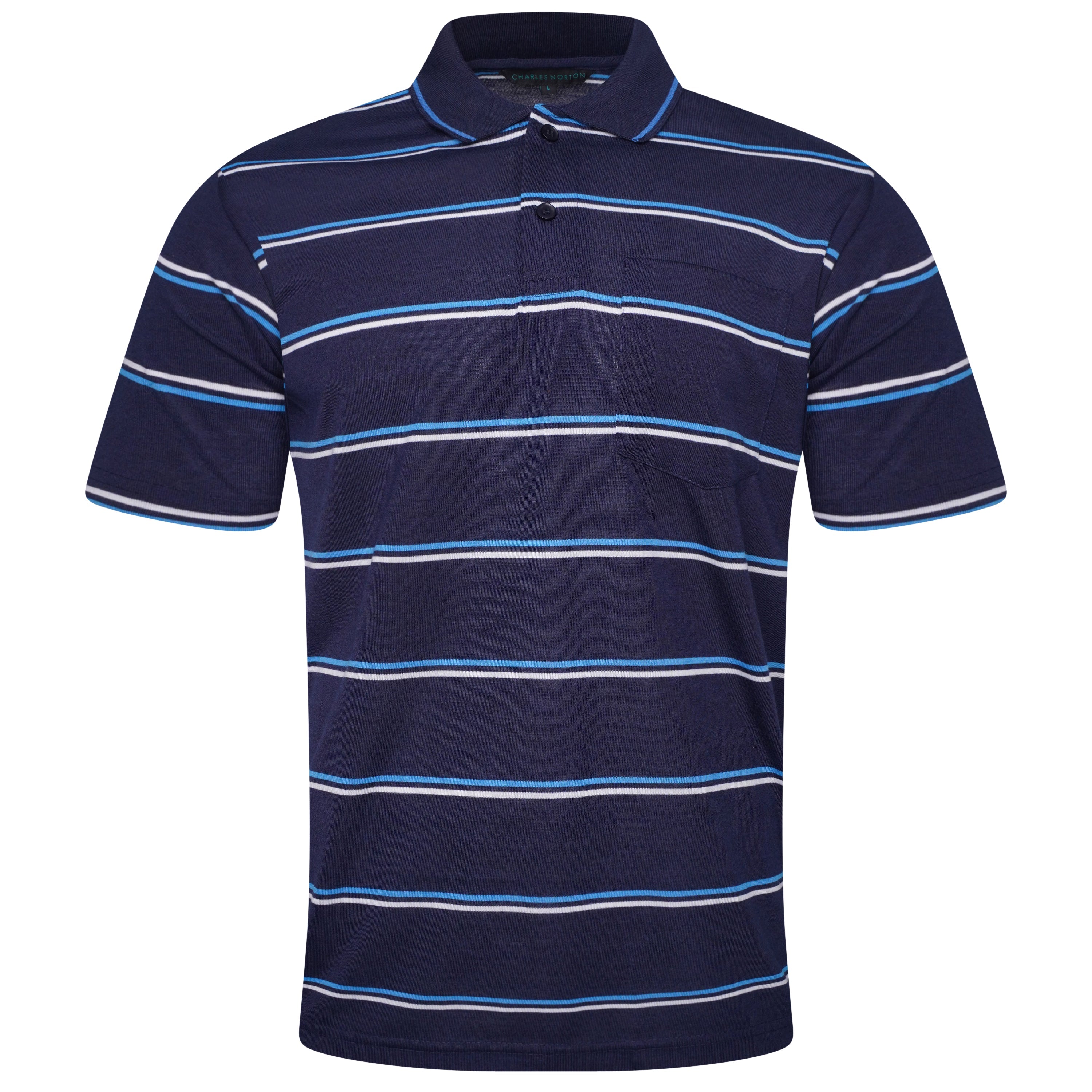 Charles Norton Brenden Striped Polo Shirt