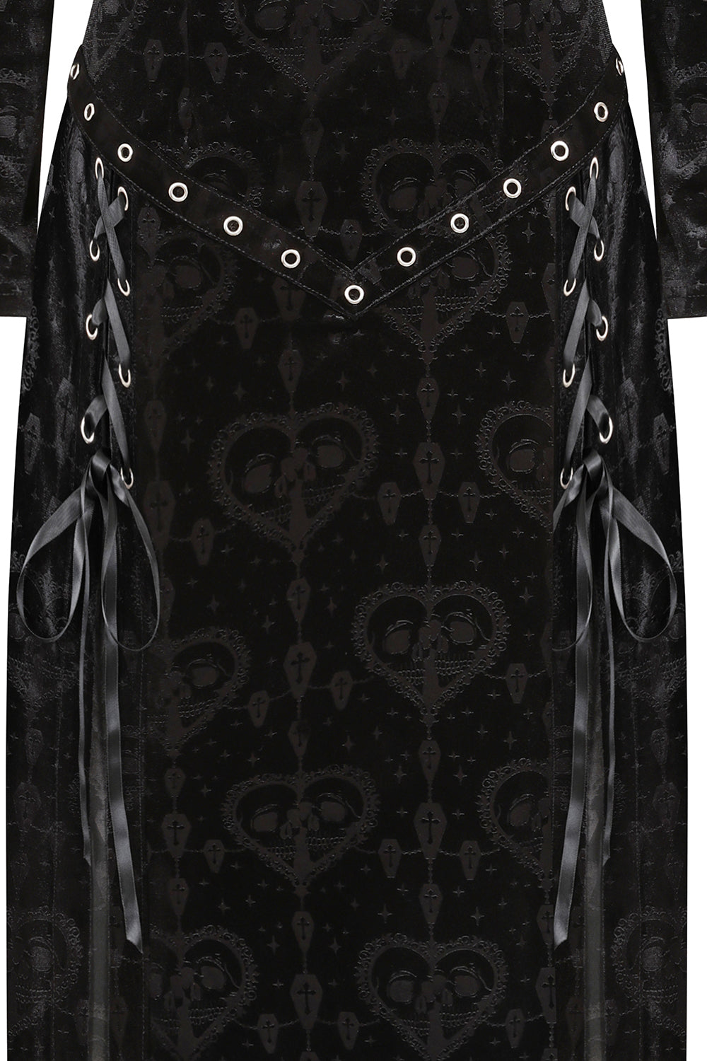 Gothic Dress Banned Amara Burnout Velvet UK 8-18 - QHA UK