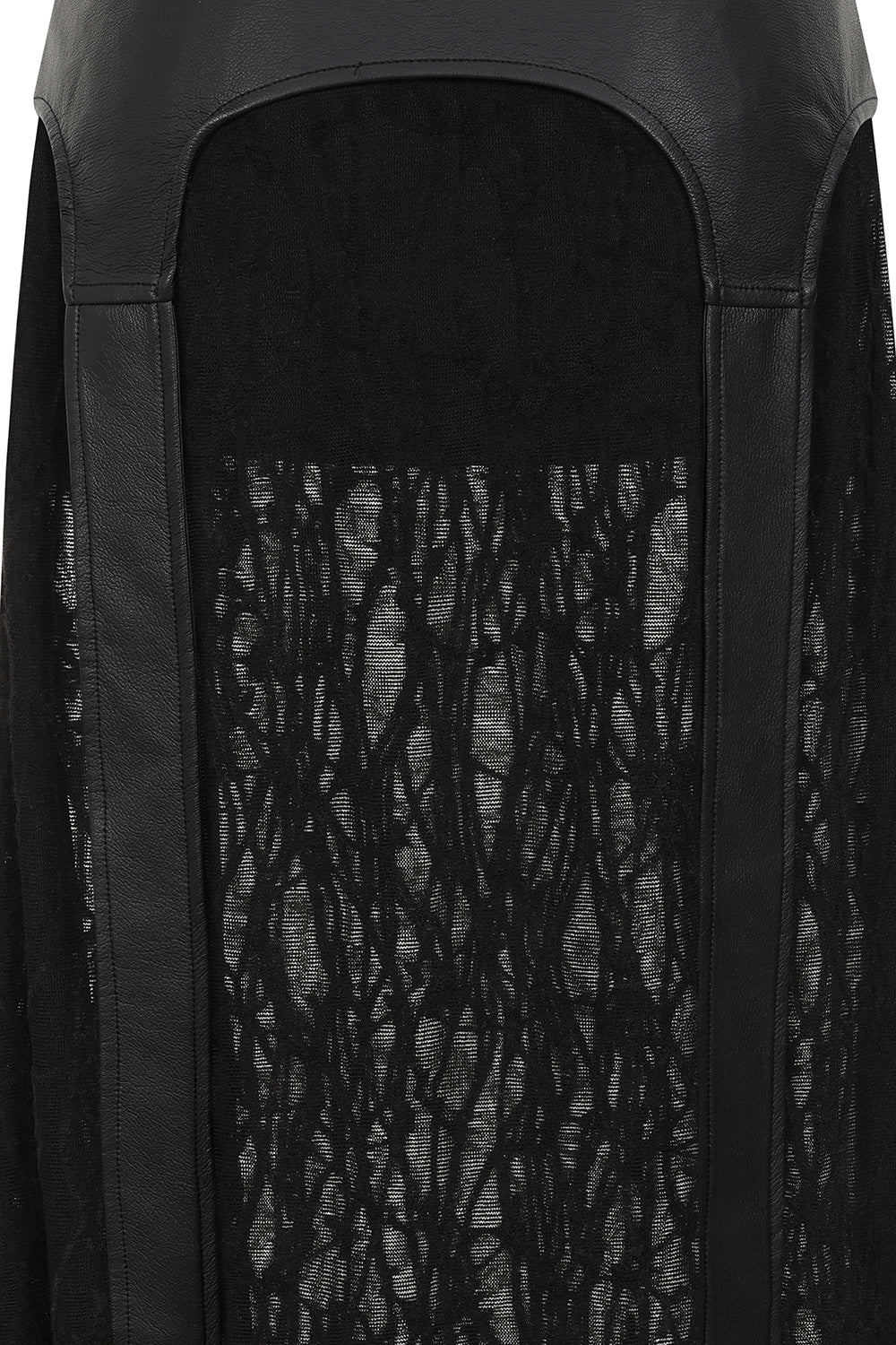 Banned Apparel Skirt Velkyn Faux Leather and Knit Panel Black UK 8-18 - QHA UK