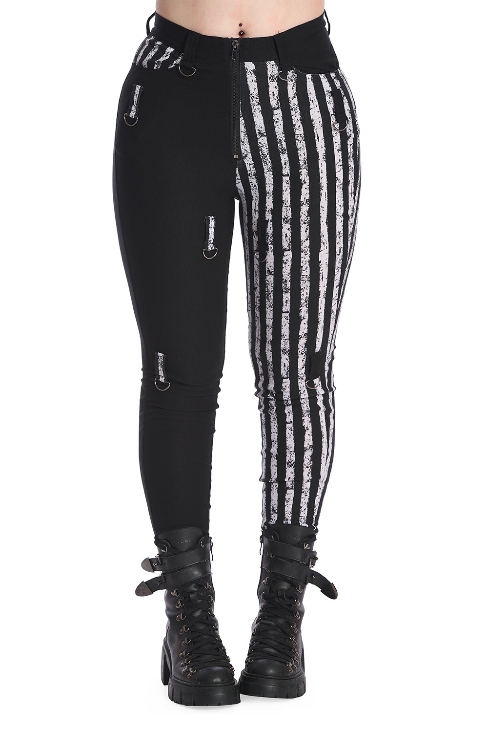 Banned Apparel Women's Trousers Spooky Night Walks Half and Half - QHA UK