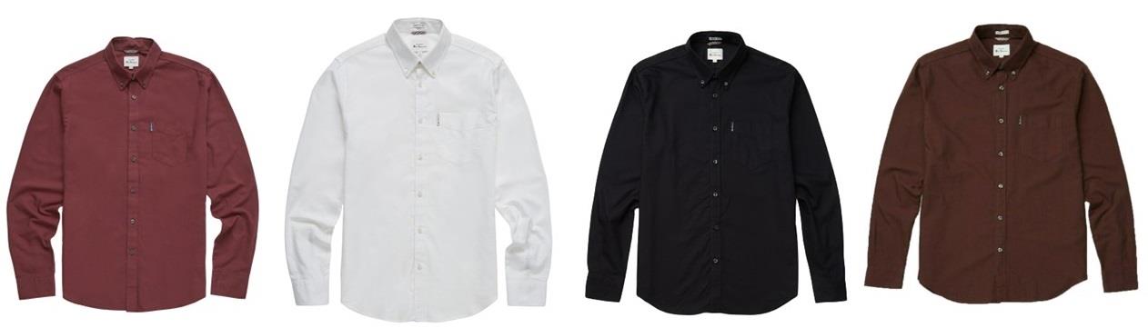 Ben Sherman Mens Organic Cotton Oxford Shirt Long Sleeve 2XL–5XL | Qua - Sleeve Detail - QHA UK
