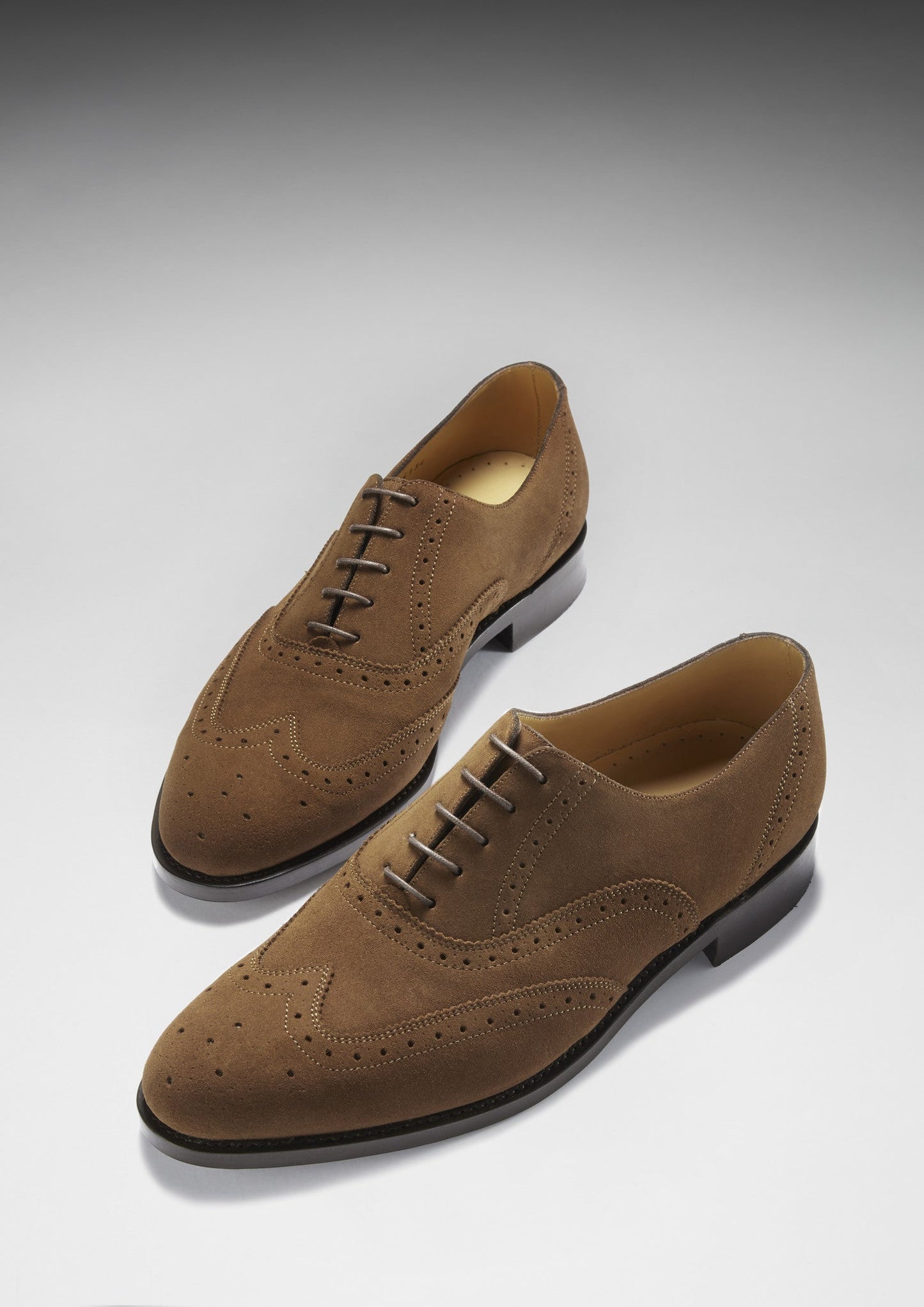 Hugs & Co Mens Brown Suede Brogues Welted Leather Sole UK 7-14 - Sole Detail - QHA UK