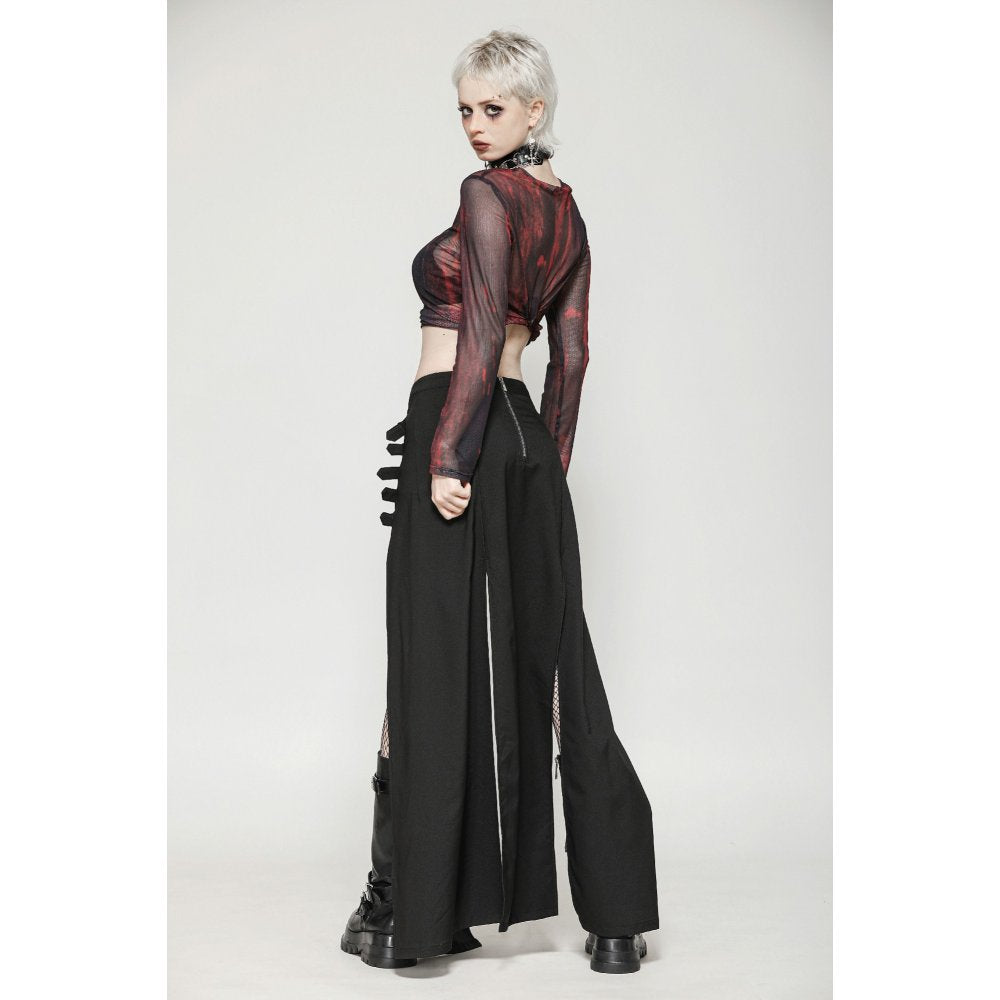 Dark in Love Skirt Phoenix Black Slit Metal Long UK 8-18 - QHA UK