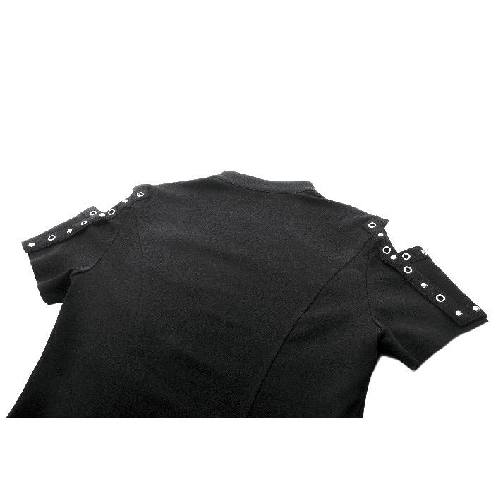 Dark in Love Women's Gothic Blouse Seraphine Lace Off-Shoulder Top - QHA UK