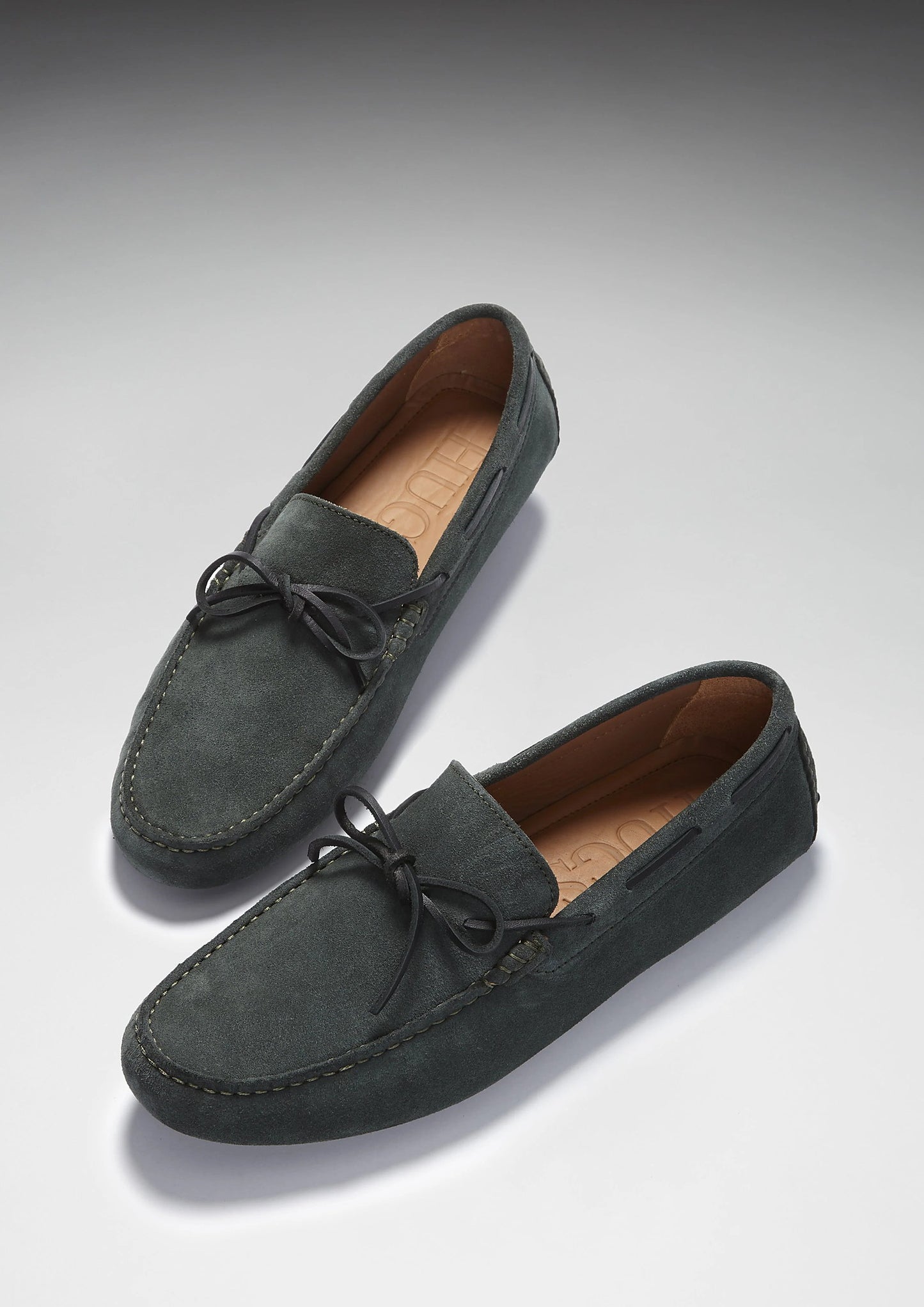 Hugs & Co Mens Laced Driving Loafers Racing Green Suede UK 7-14 - QHA UK