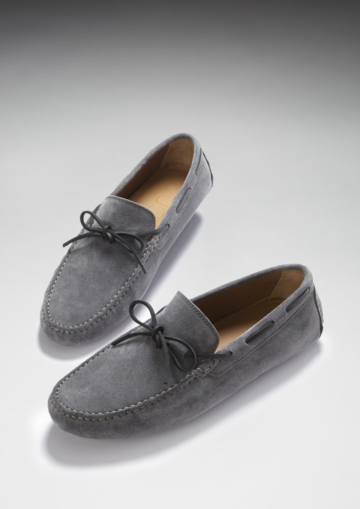Hugs & Co Mens Laced Driving Loafers Slate Grey Suede UK 7-14 - QHA UK