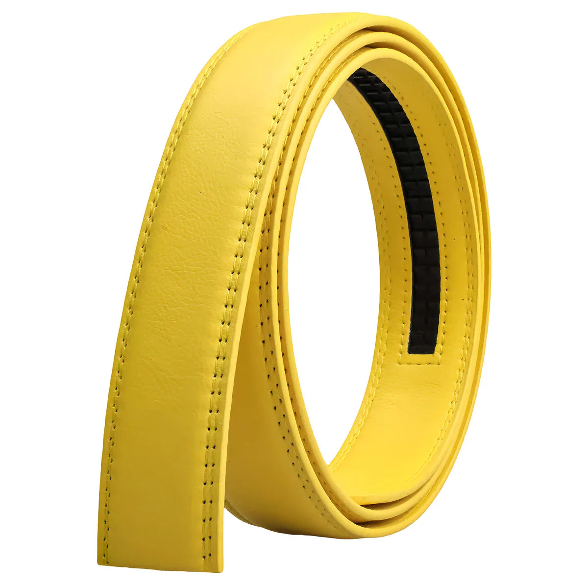 Mens Automatic Ratchet Belt Genuine Leather No Holes Adjustable Jeans - QHA UK