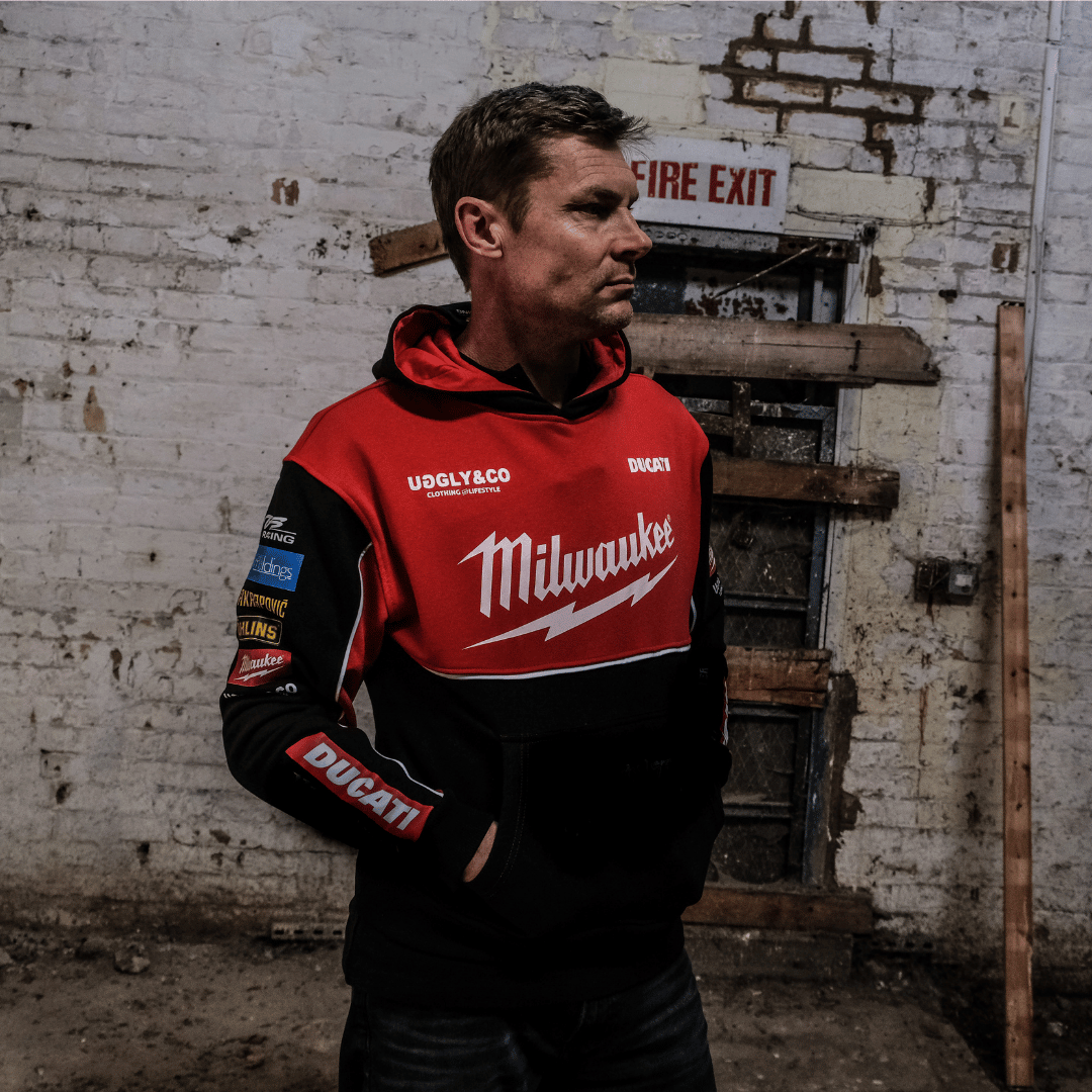 Milwaukee Ducati Teamwear Hoodie Official 2025 Heavyweight Fleece Line - QHA UK
