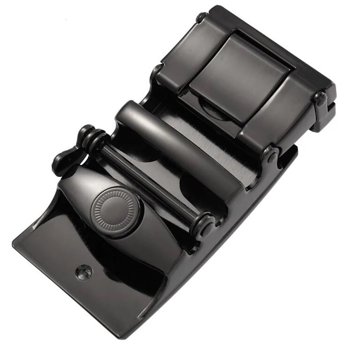 QHA Mens Automatic Sliding Belt Buckle Black Gold for 35mm - QHA UK