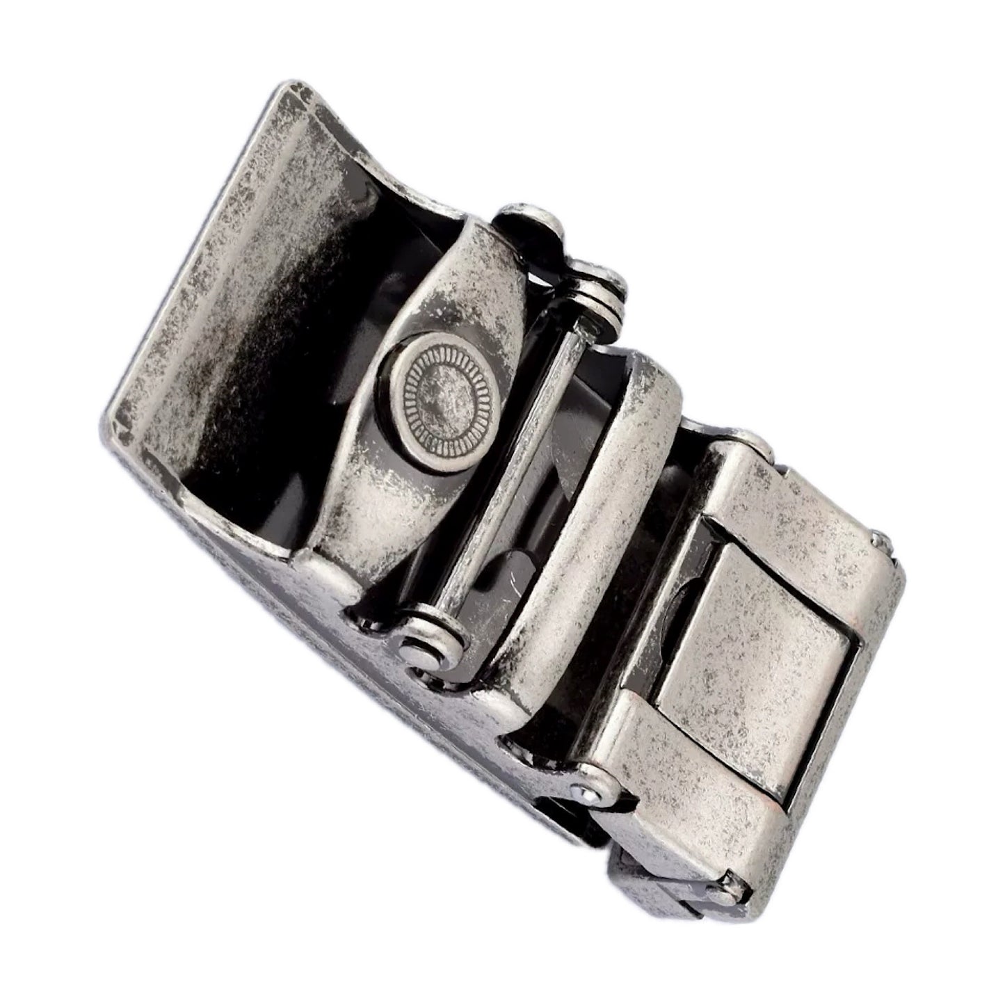 QHA Mens Automatic Sliding Belt Buckle Antique Silver for 35mm - QHA UK