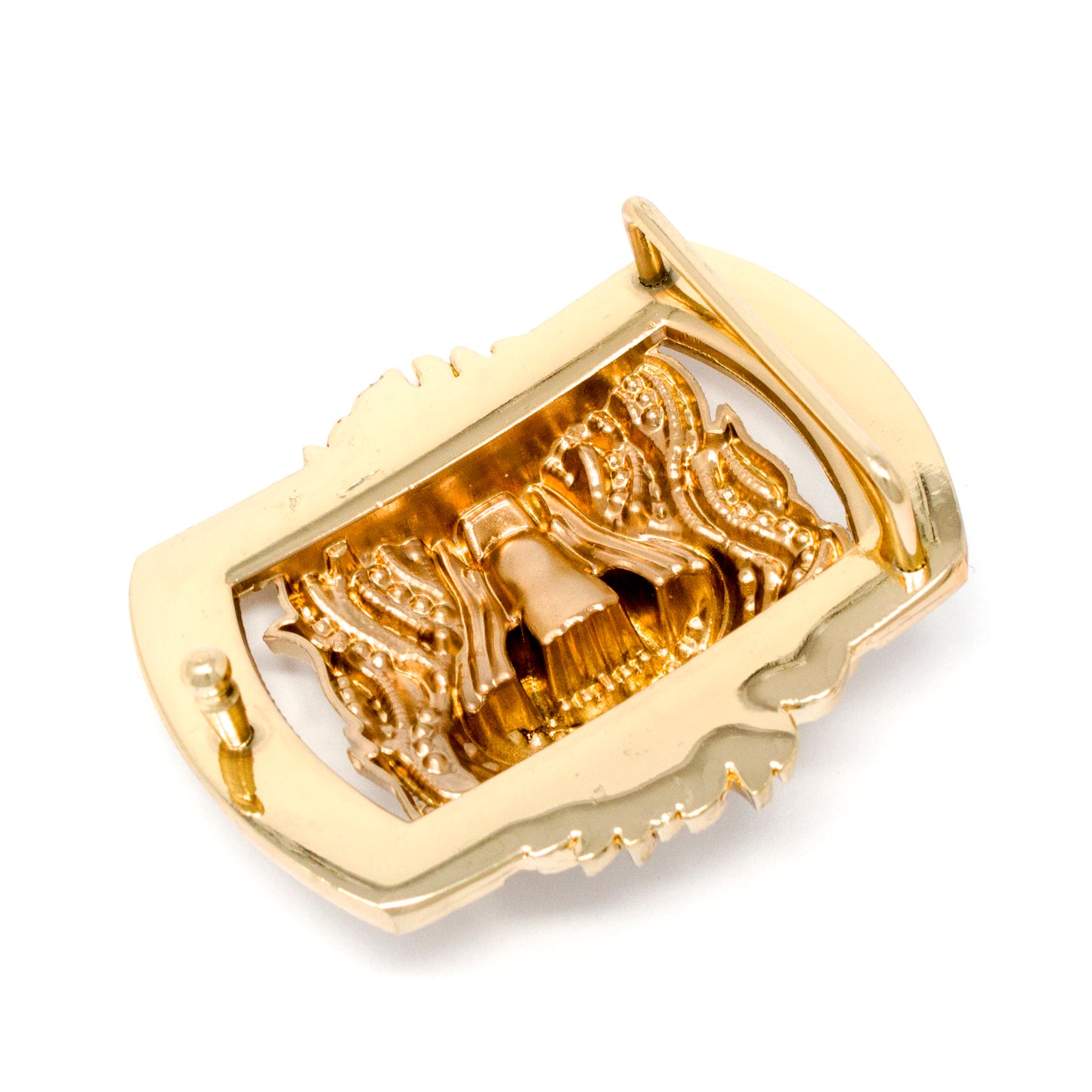 QHA Gold Lion Head Belt Buckle with Blue Eyes & Rhinestones Fits - QHA UK