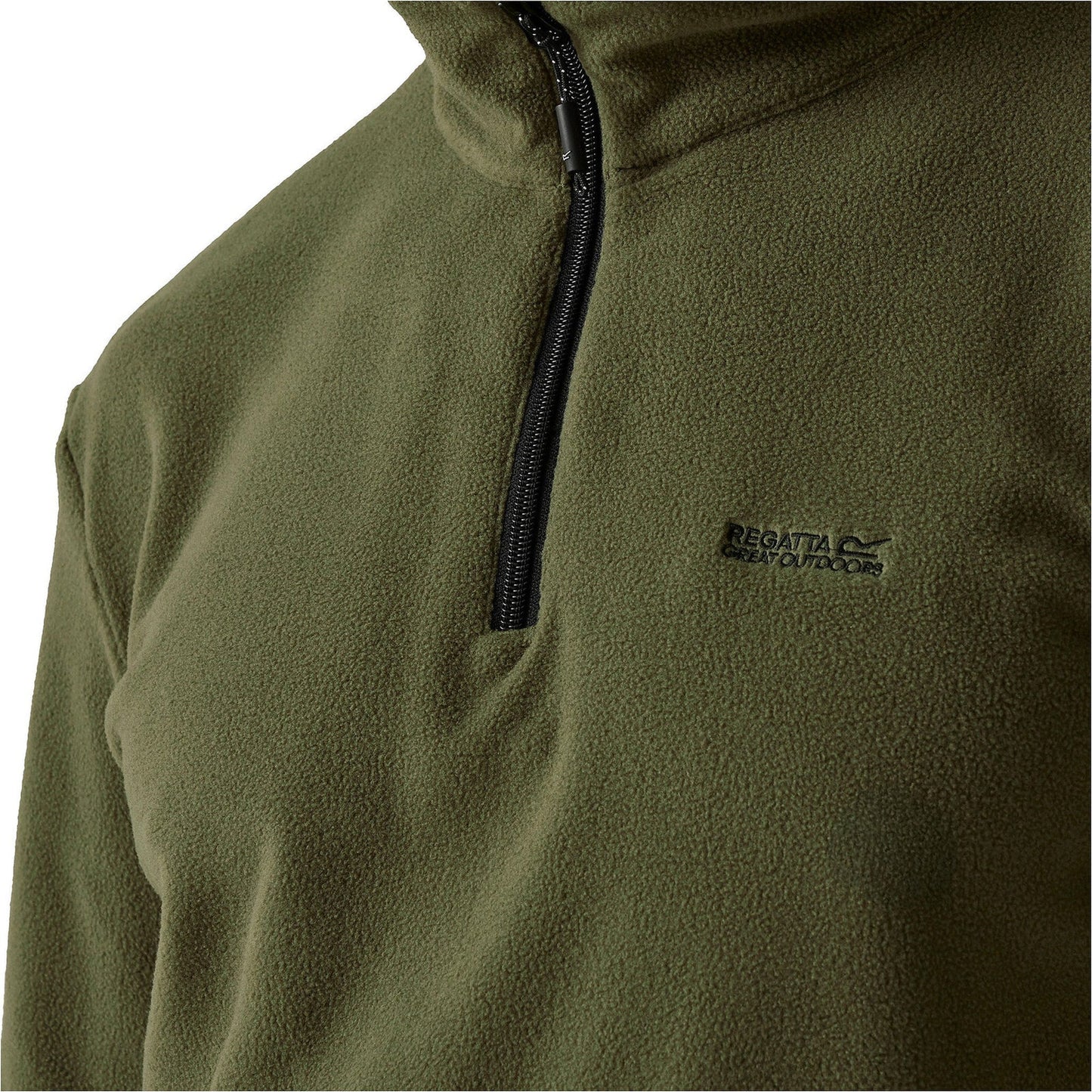 Regatta Mens Thompson Fleece 1/4 Zip Lightweight Anti Pill Pullover - Zip Detail - QHA UK