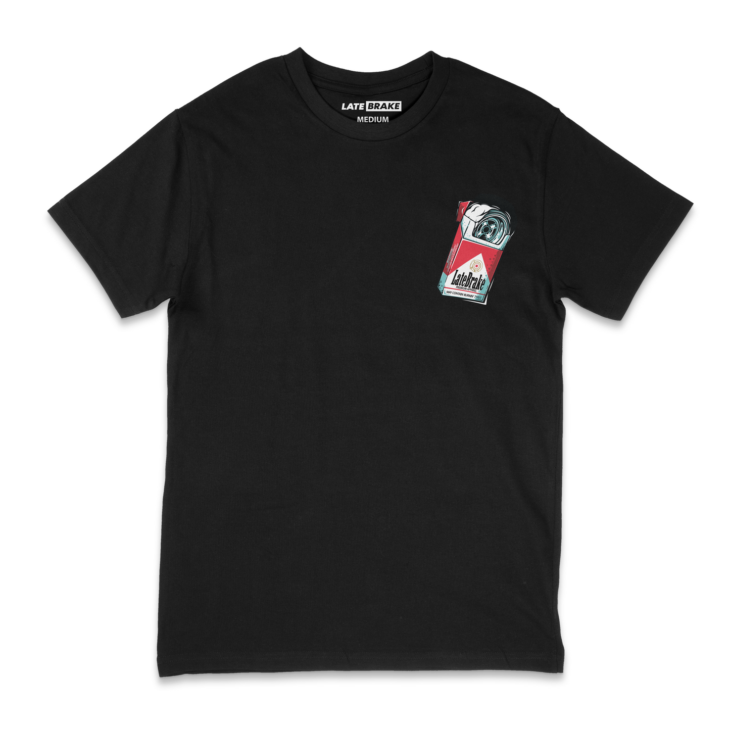 Late Brake Smoke Tires Everyday T-Shirt Cotton Car Enthusiast Tee - QHA UK