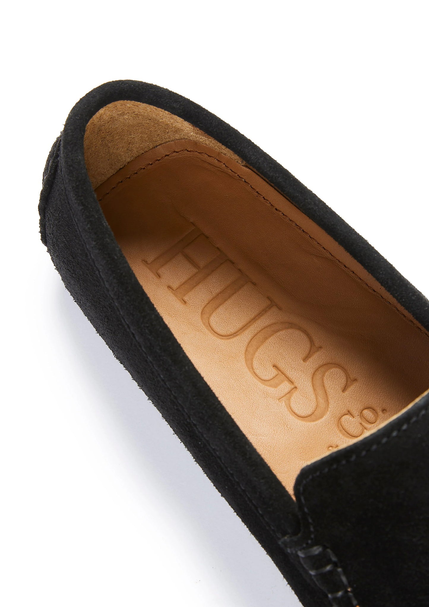 Hugs & Co Mens Tasselled Driving Loafers Black Suede UK 7-14 - QHA UK