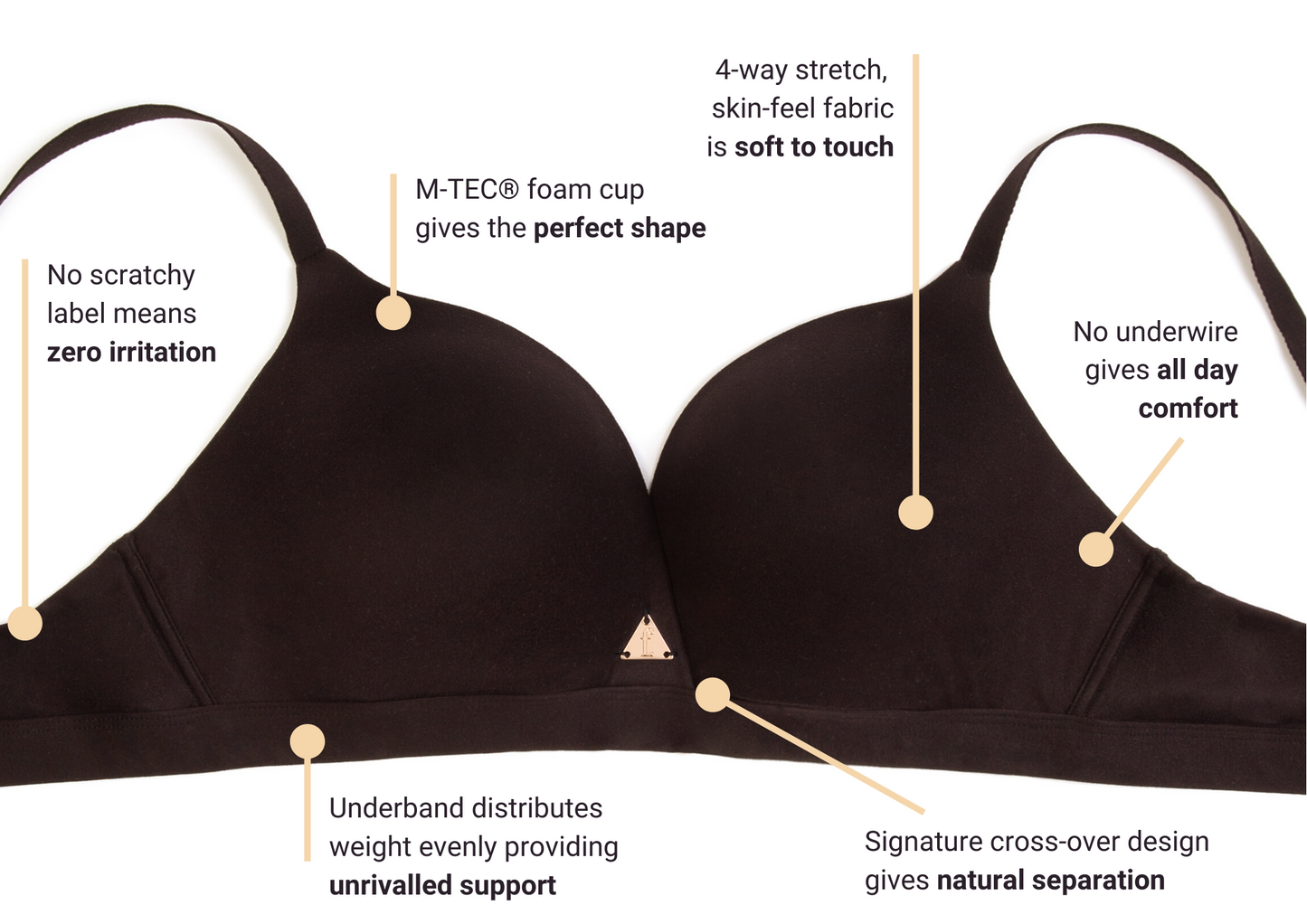 The Freedom Bra - Clay | QHAUK - QHA UK