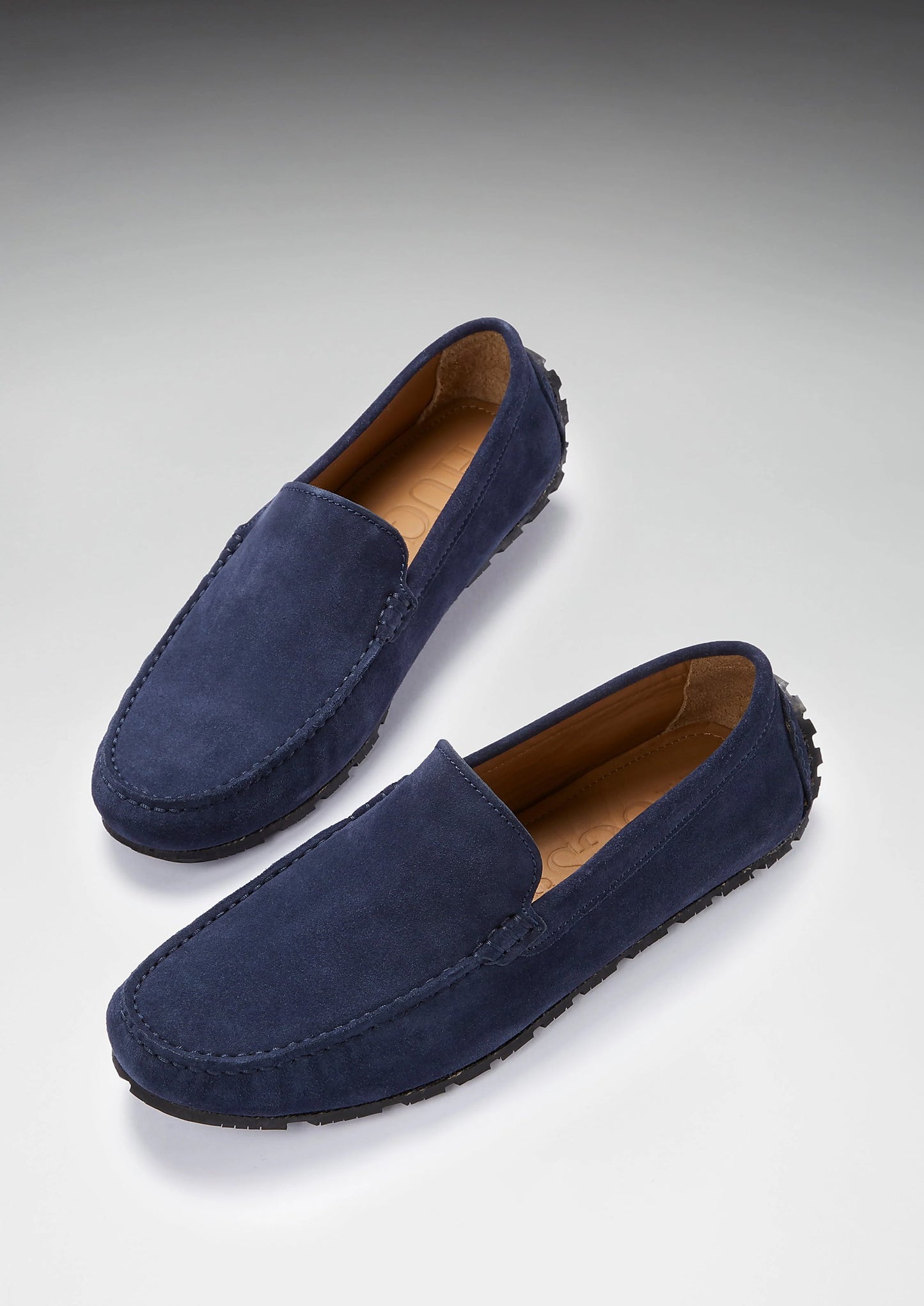 Hugs & Co Mens Tyre Sole Driving Loafers Navy Blue Suede UK 7-14 - Sole Detail - QHA UK