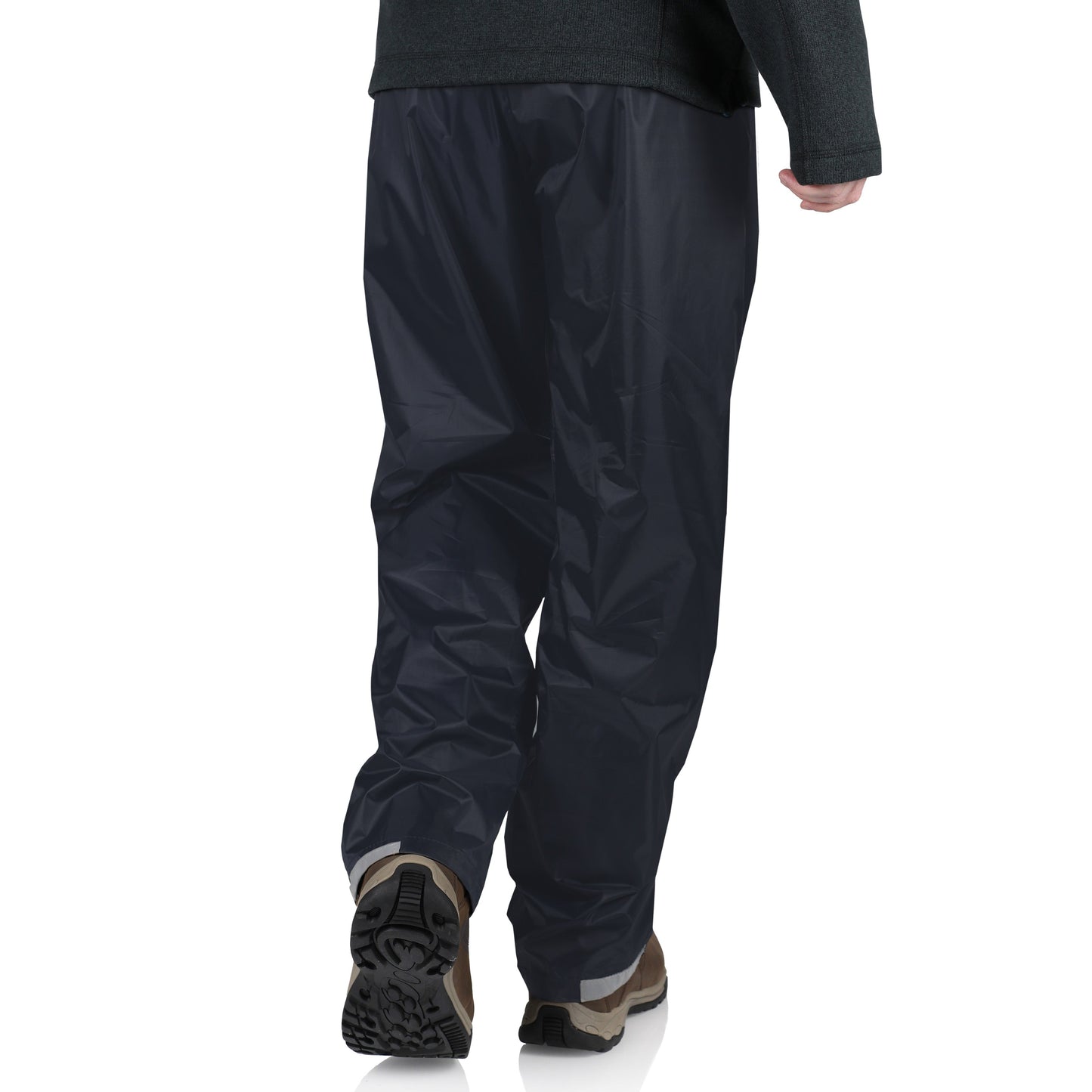 Waterproof Over Trousers Mens Work Rain Pants Hiking Fishing PVC UK - QHA UK