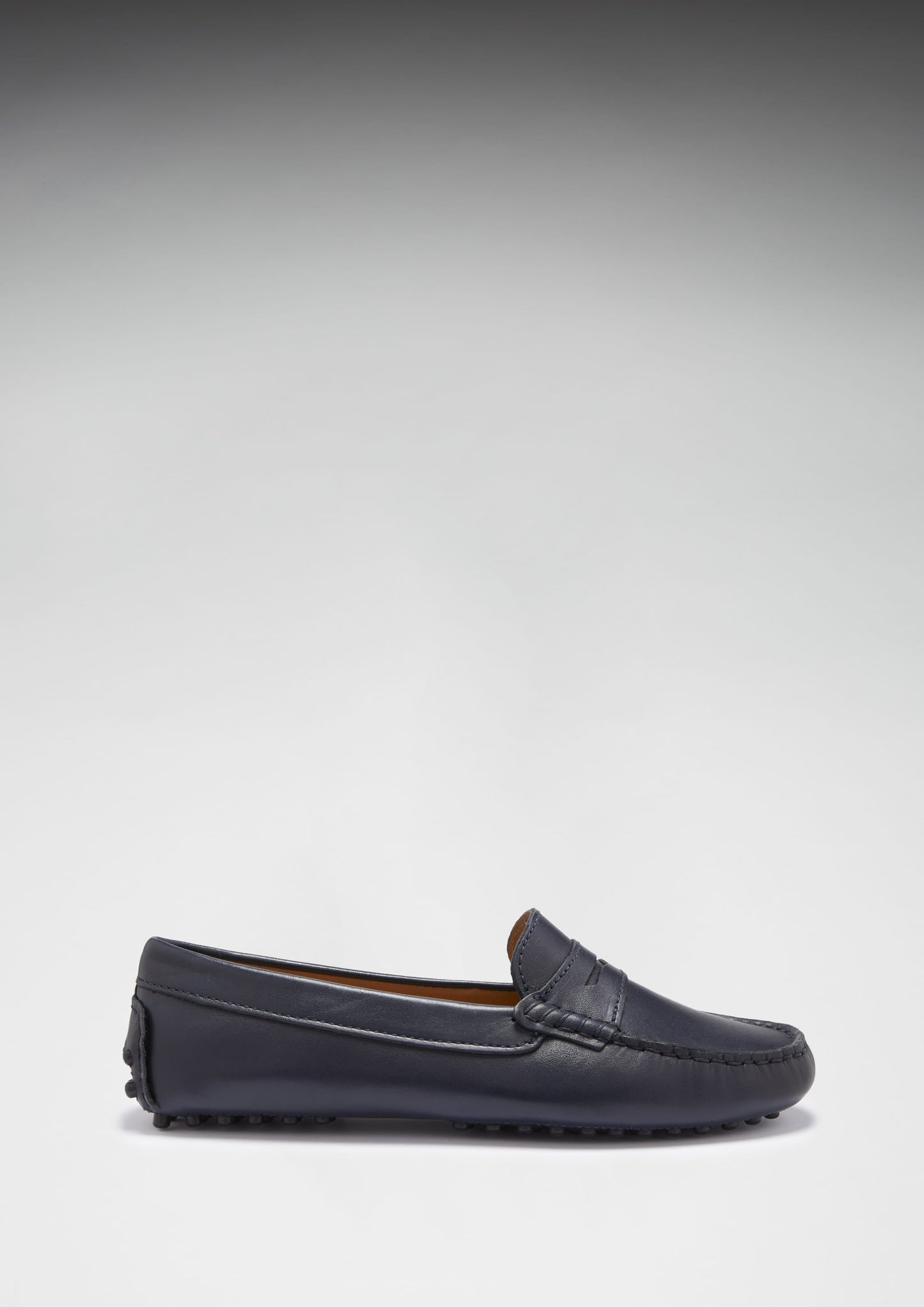 Hugs & Co Womens Penny Driving Loafers Navy Blue Leather EU 36-42 - QHA UK
