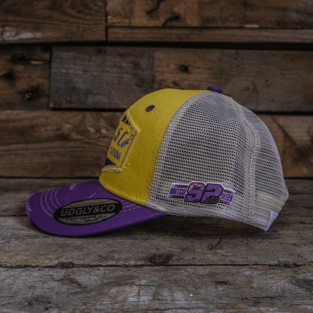 Yellow & Purple Diamond Cap - QHA UK