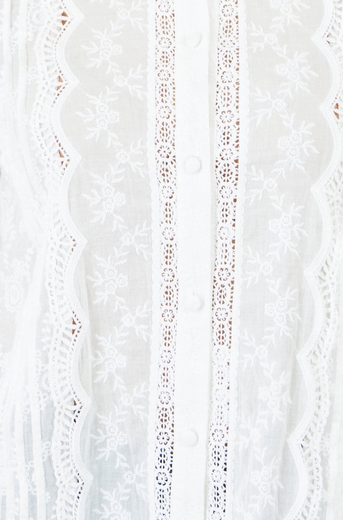 Yumi Women's White Floral Embroidered Cotton Blouse Lace Detail | QHA UK - QHA UK
