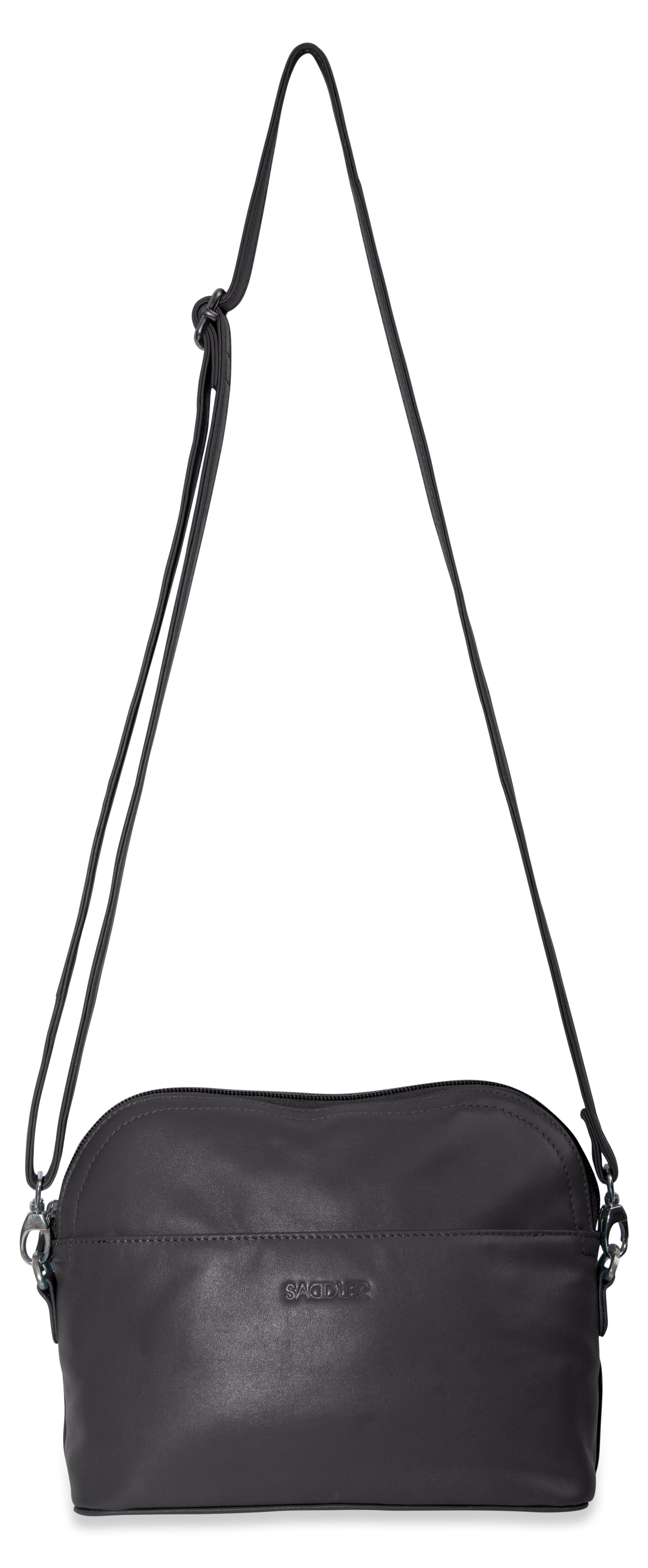 SADDLER BROOKLYN Leather Zip Top Handbag - Adjustable  Shoulder Strap, Multiple Pockets - RFID Protected