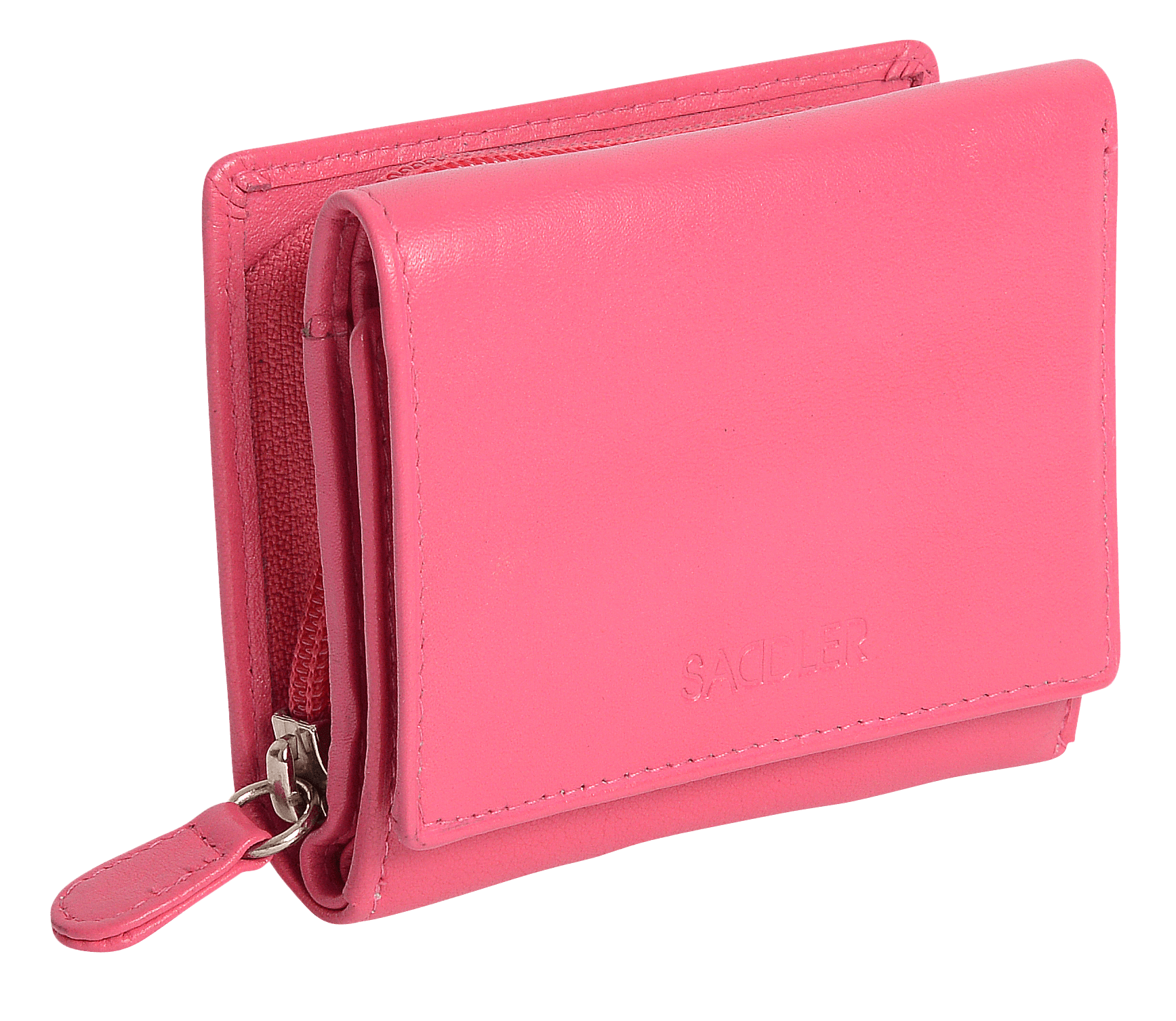 SADDLER CARLA Handmade Leather Compact Trifold Purse – RFID Protected | 5 Card Slots, ID Window & Zipped Coin Pocket | Gift Boxed