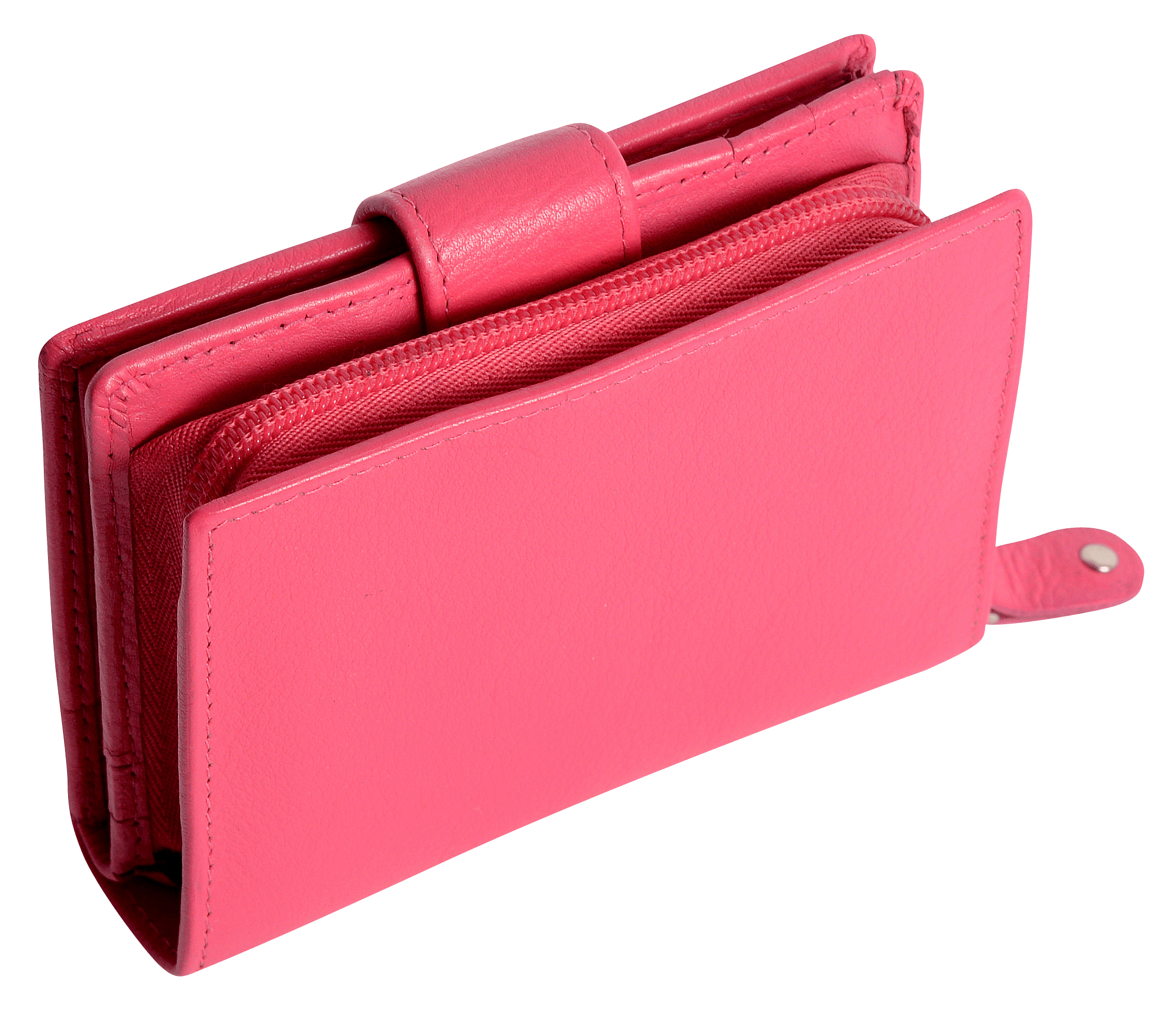 SADDLER EMILY Handmade Leather Mid-Size Wallet – RFID Protected | 10 Card Slots, Secure Tab Closure & Zipped Coin Pocket | Gift Boxed