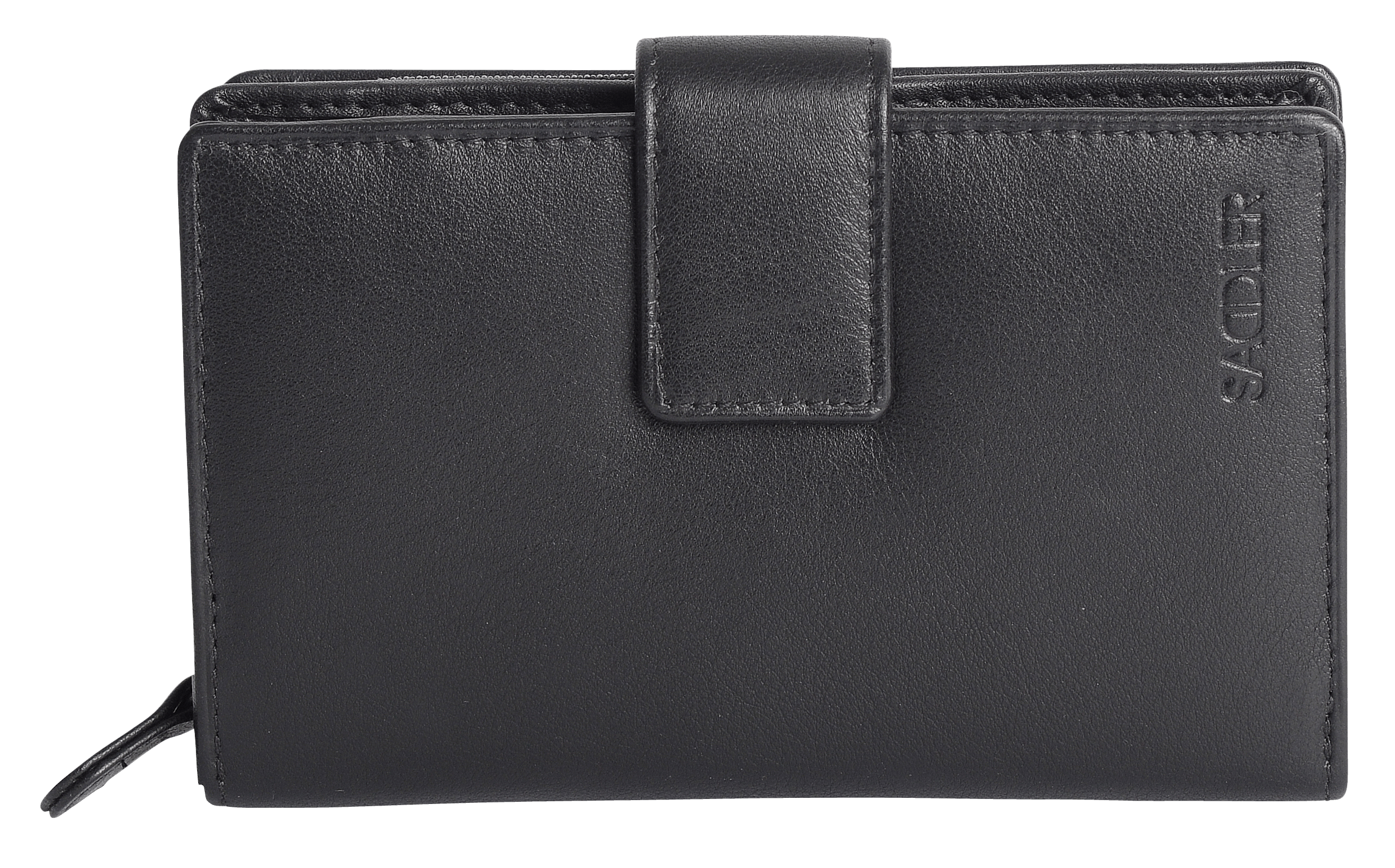 SADDLER GEORGIE Leather Double-Sided Purse - 13 Card Slots, Generous Space for Notes and Coins - RFID Protected
