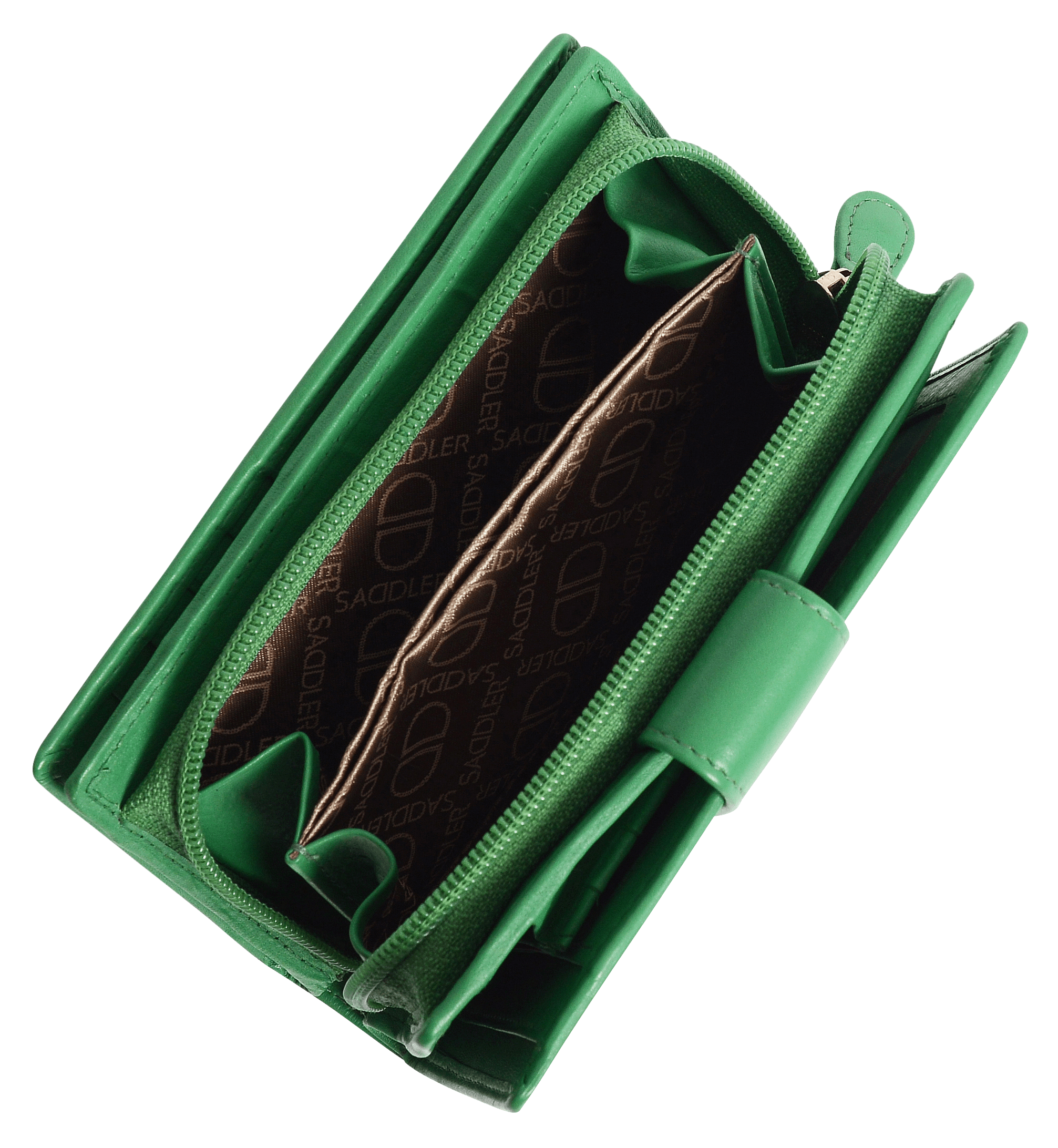 SADDLER GEORGIE Leather Double-Sided Purse - 13 Card Slots, Generous Space for Notes and Coins - RFID Protected