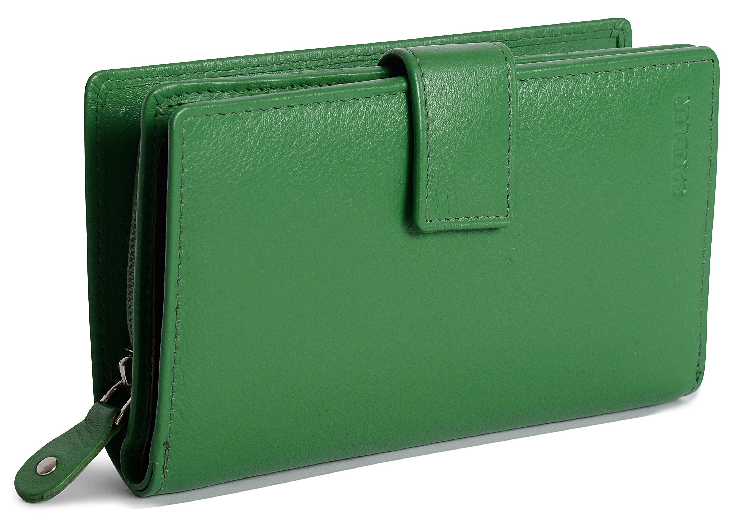 Mid-Size Leather Purse Wallet  "Holly" – Handmade by Saddler | RFID Protected & Gift Boxed