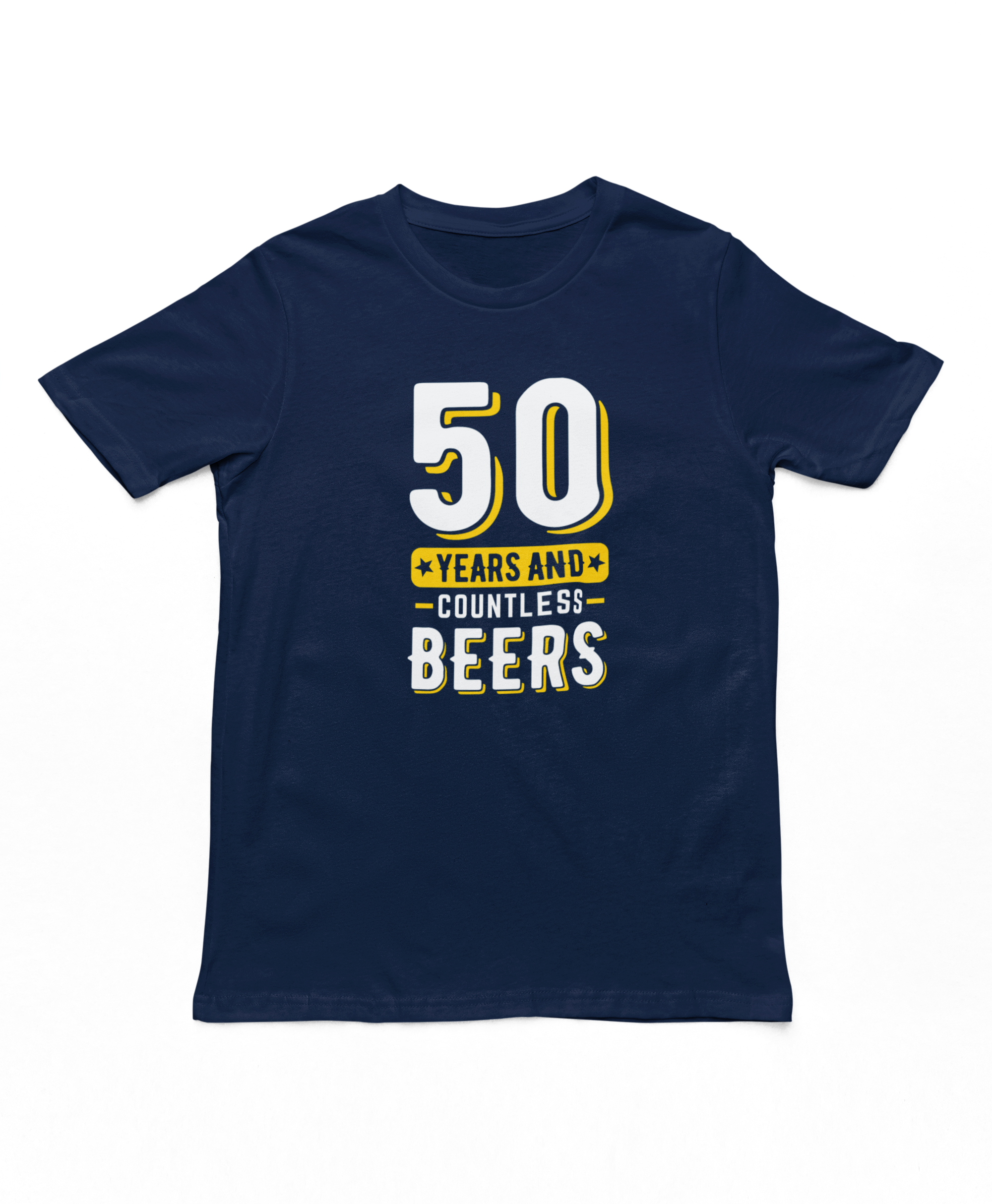 50 Years & Countless Beers Adults T-Shirt