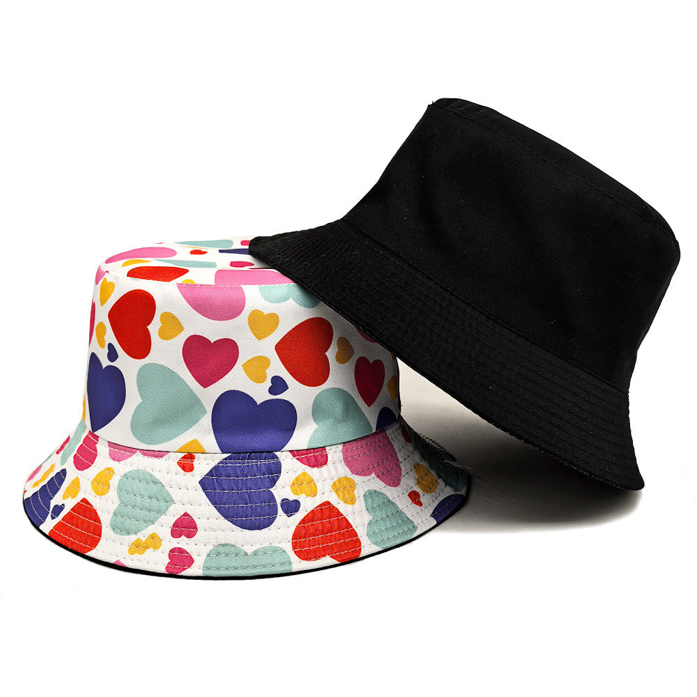 Women's Love Pattern Bucket Hat, Valentine's Day Gift