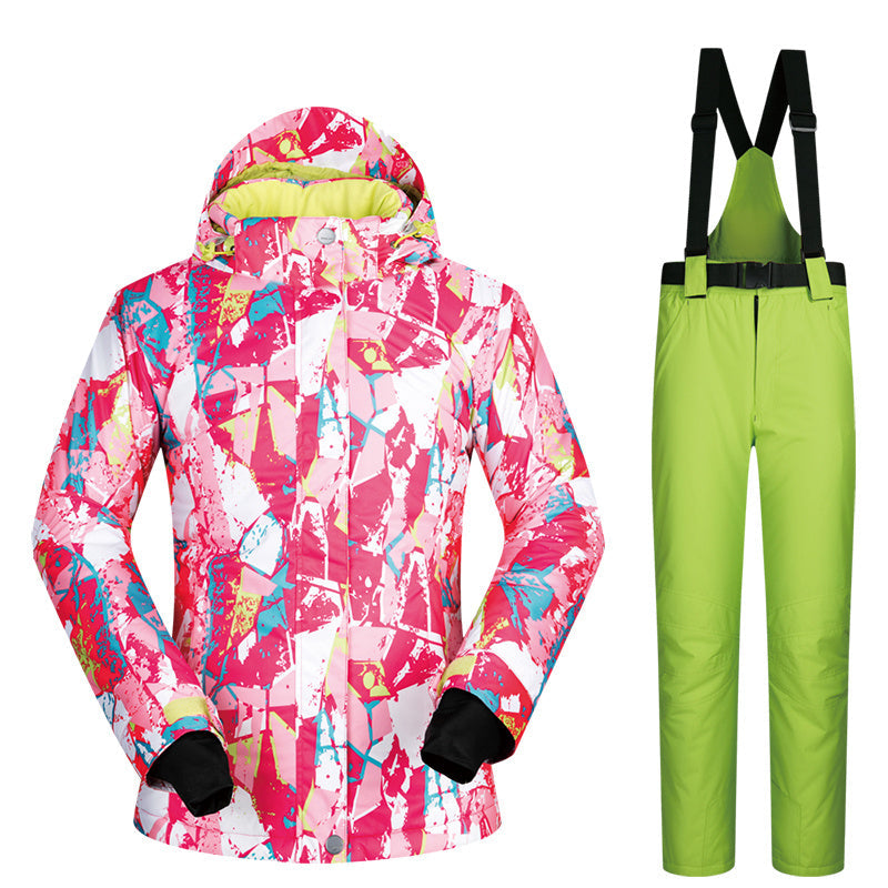 Women's Ski Suit, Thickened Breathable Outdoor Suit