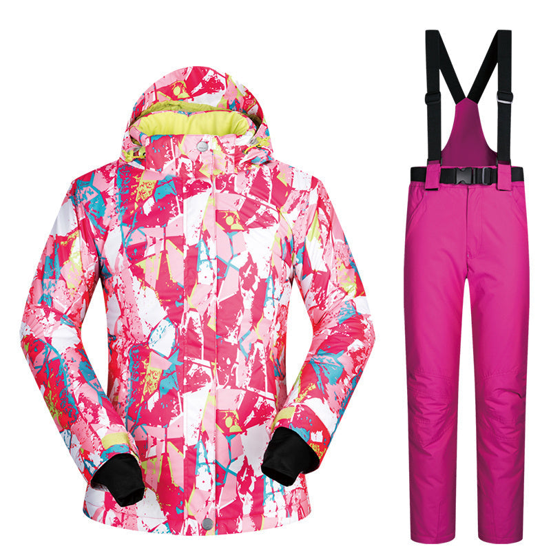Women's Ski Suit, Thickened Breathable Outdoor Suit