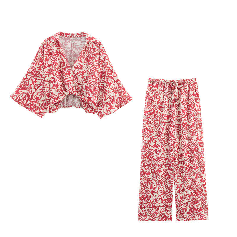 Women’s Summer Top with Wide Leg Pants