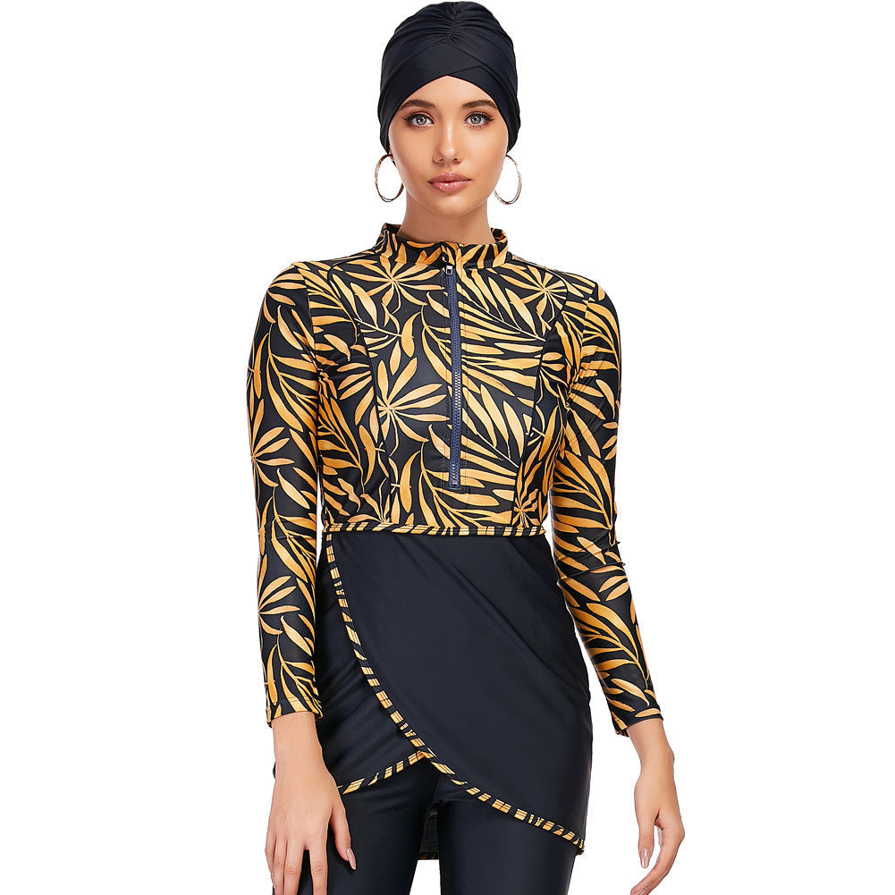 Zippered Modest Swimsuit