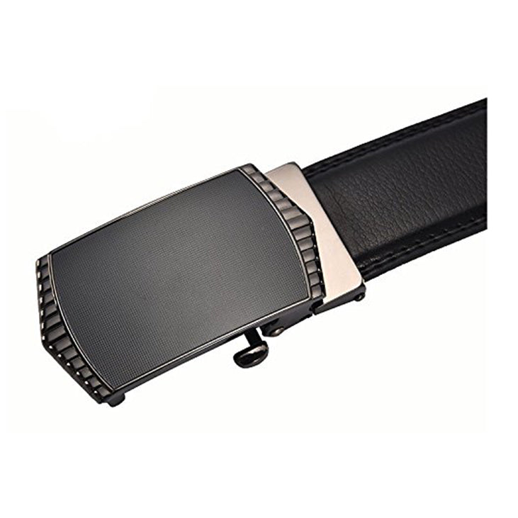 QHA Mens Ratchet Leather Belt Automatic Buckle 35mm Wide Q43