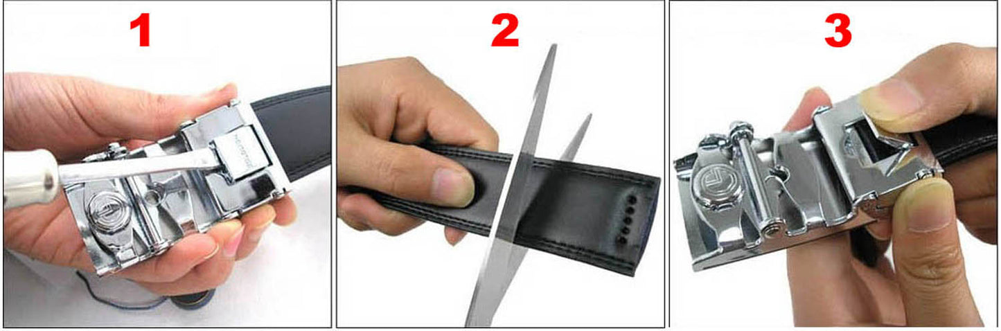 QHA Mens Superman Leather Belts Superhero Automatic Ratchet Belt Buckle Men Q07