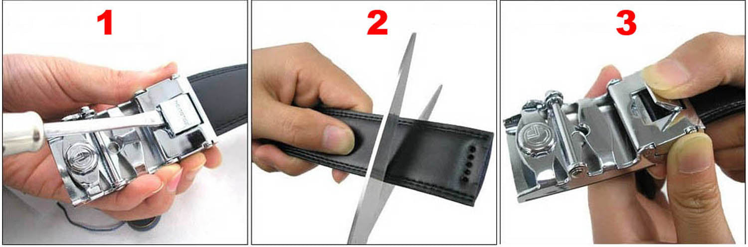 QHA Mens Superman Leather Belts Superhero Automatic Ratchet Belt Buckle Men Q07