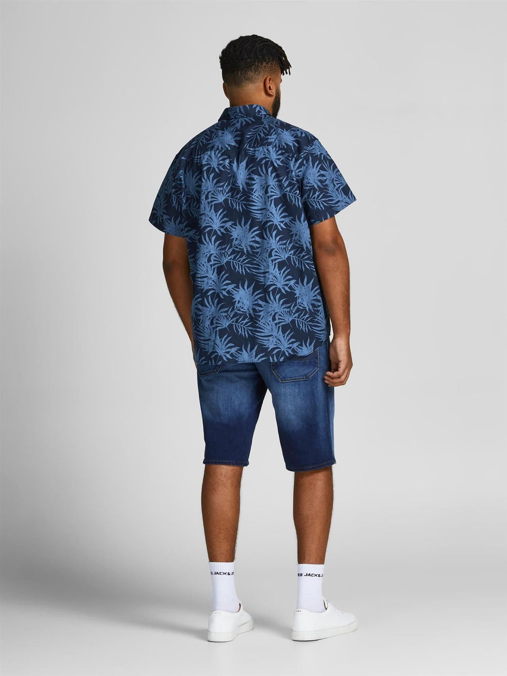 Jack & Jones Big & Tall Fit Size Men's Pure Cotton Floral Shirt in Size 2XL-6XL, 2 Colours