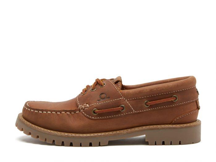 Chatham Mens Sperrin Waterproof Leather Boat Shoes in Tan