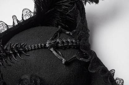 Punk Rave Goth Imprisoned Beast Bone Pirate Hat